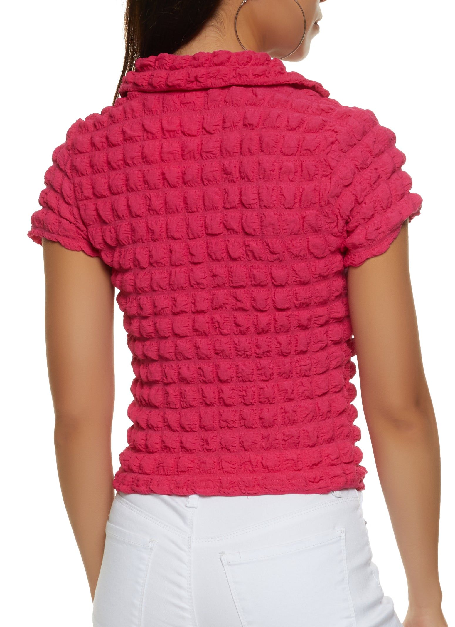 Bubble Knit Button Front Shirt sold by Rainbow product image thumbnail 2