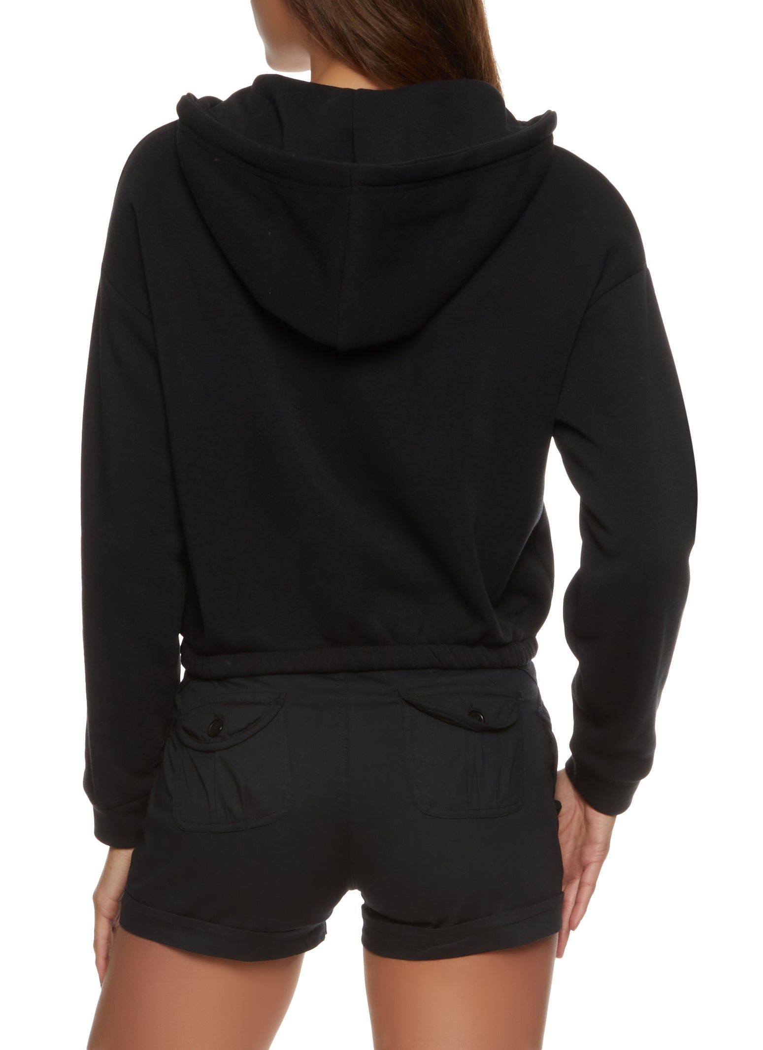 City Graphic Zip Front Cropped Hoodie sold by Rainbow product image thumbnail 3