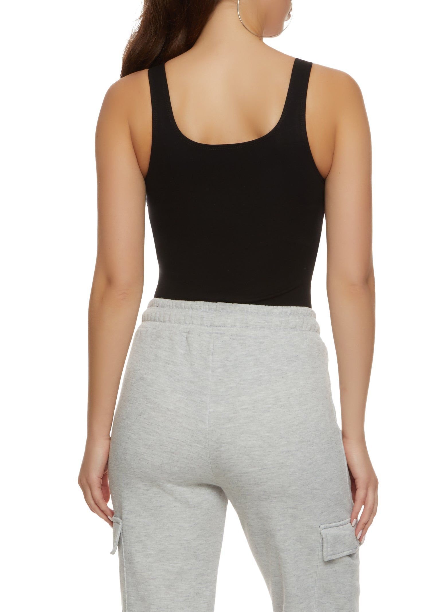 Solid Square Neck Tank Bodysuit sold by Rainbow product image thumbnail 3