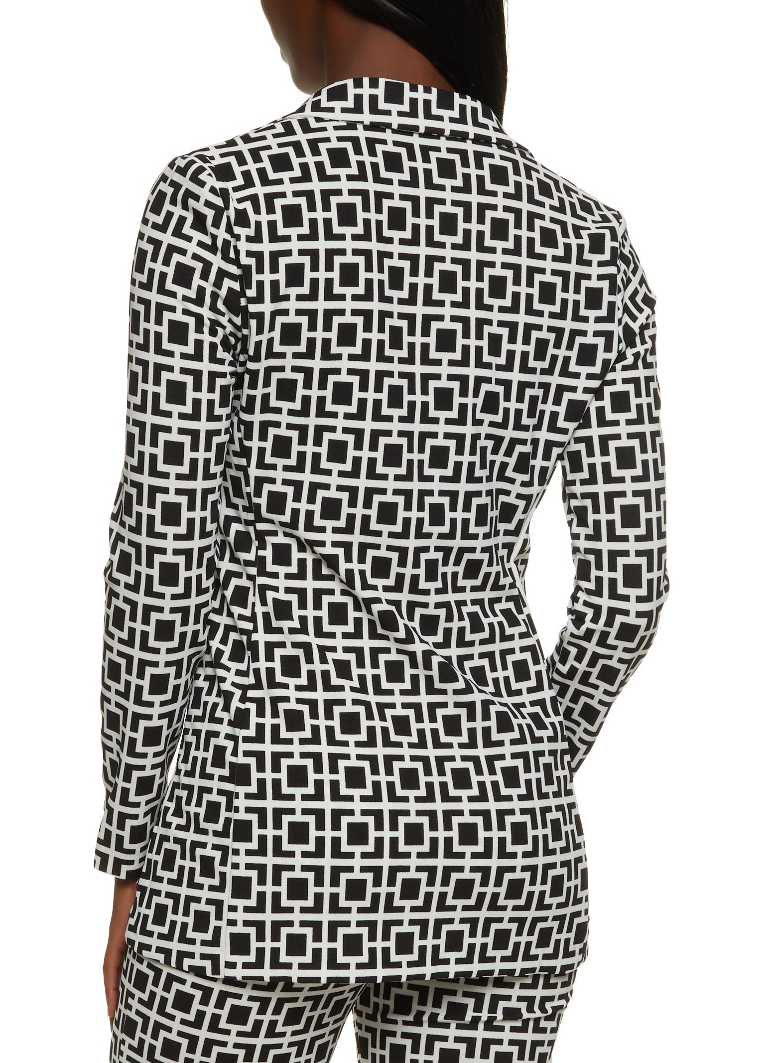 Geometric Print One Button Blazer sold by Rainbow product image thumbnail 3