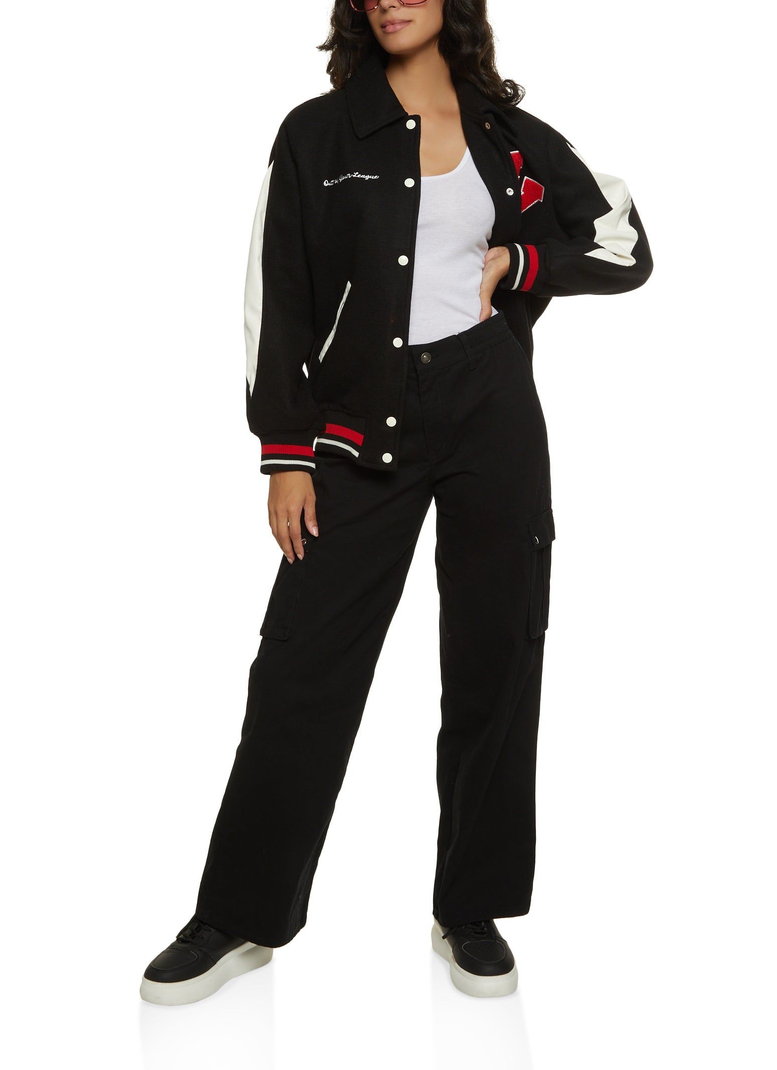 Solid Twill Wide Leg Cargo Pants sold by Rainbow product image thumbnail 2