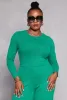 Plus Size Brushed Knit Long Sleeve Crop Top sold by Rainbow