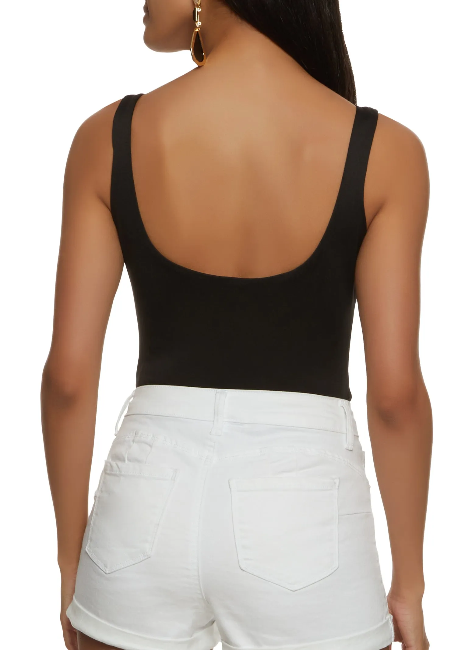 Solid Scoop Back Tank Bodysuit sold by Rainbow product image thumbnail 3