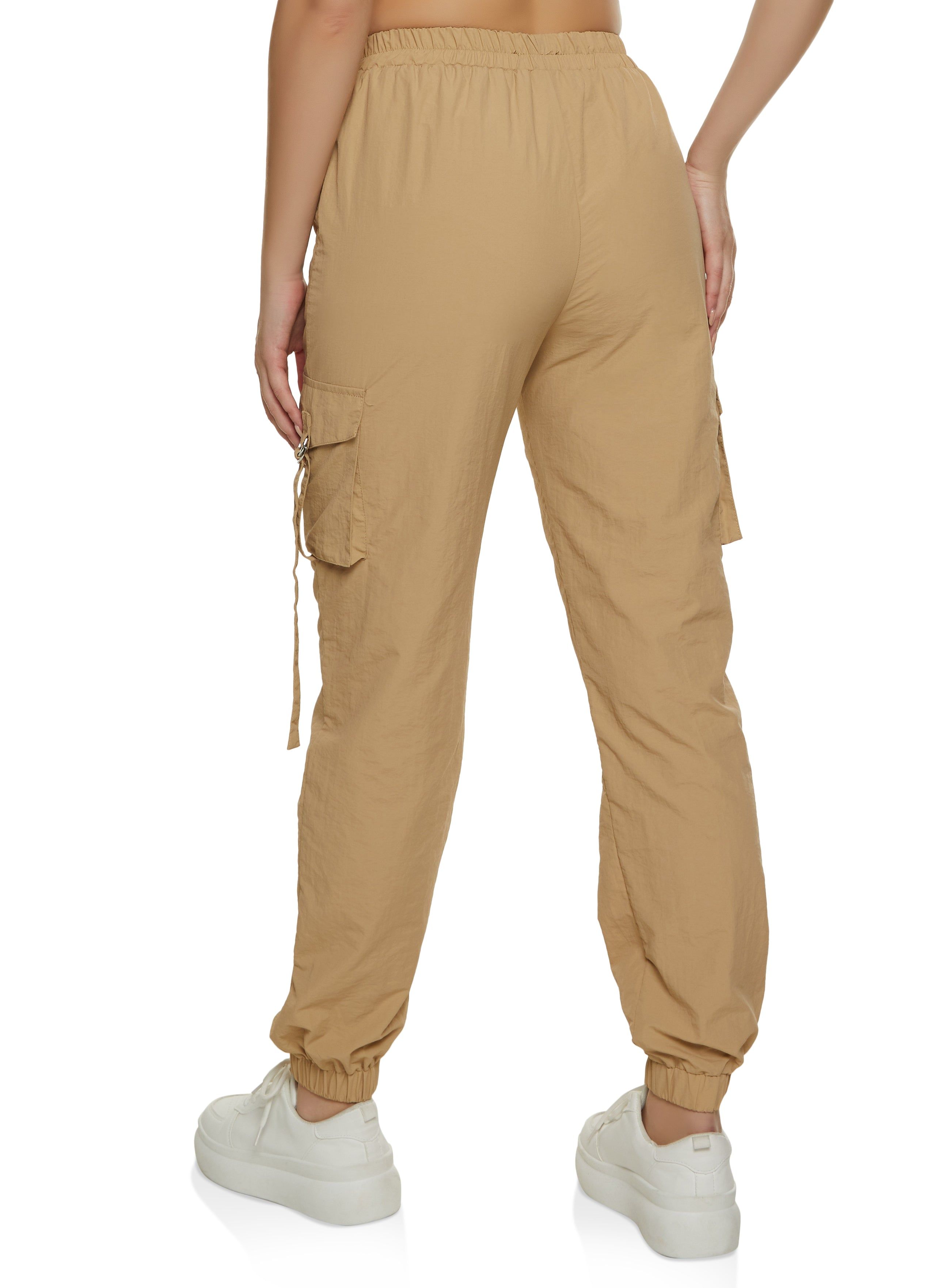 Nylon High Waisted Cargo Joggers sold by Rainbow product image thumbnail 3