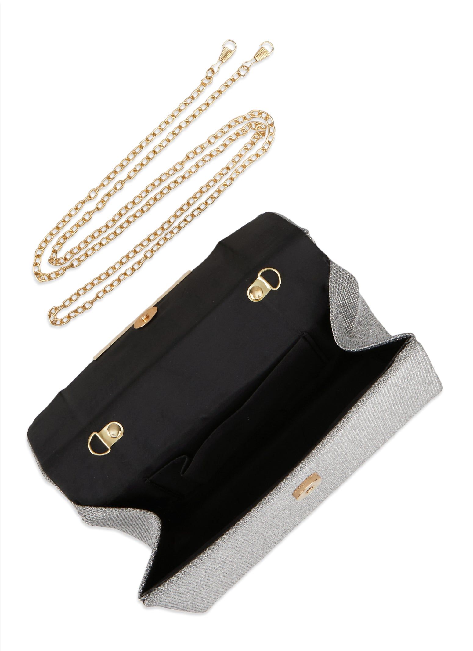 Lurex Metal Handle Square Clutch sold by Rainbow product image thumbnail 5