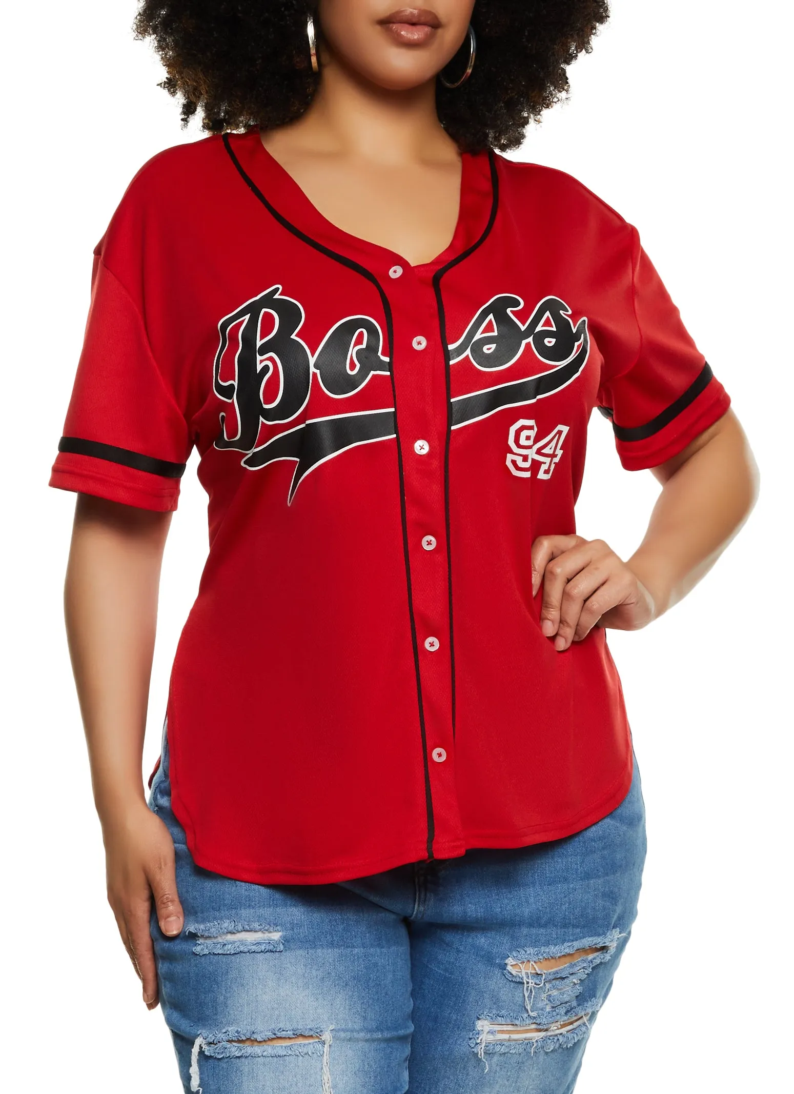 Plus Size Boss 94 Baseball Shirt sold by Rainbow product image thumbnail 2