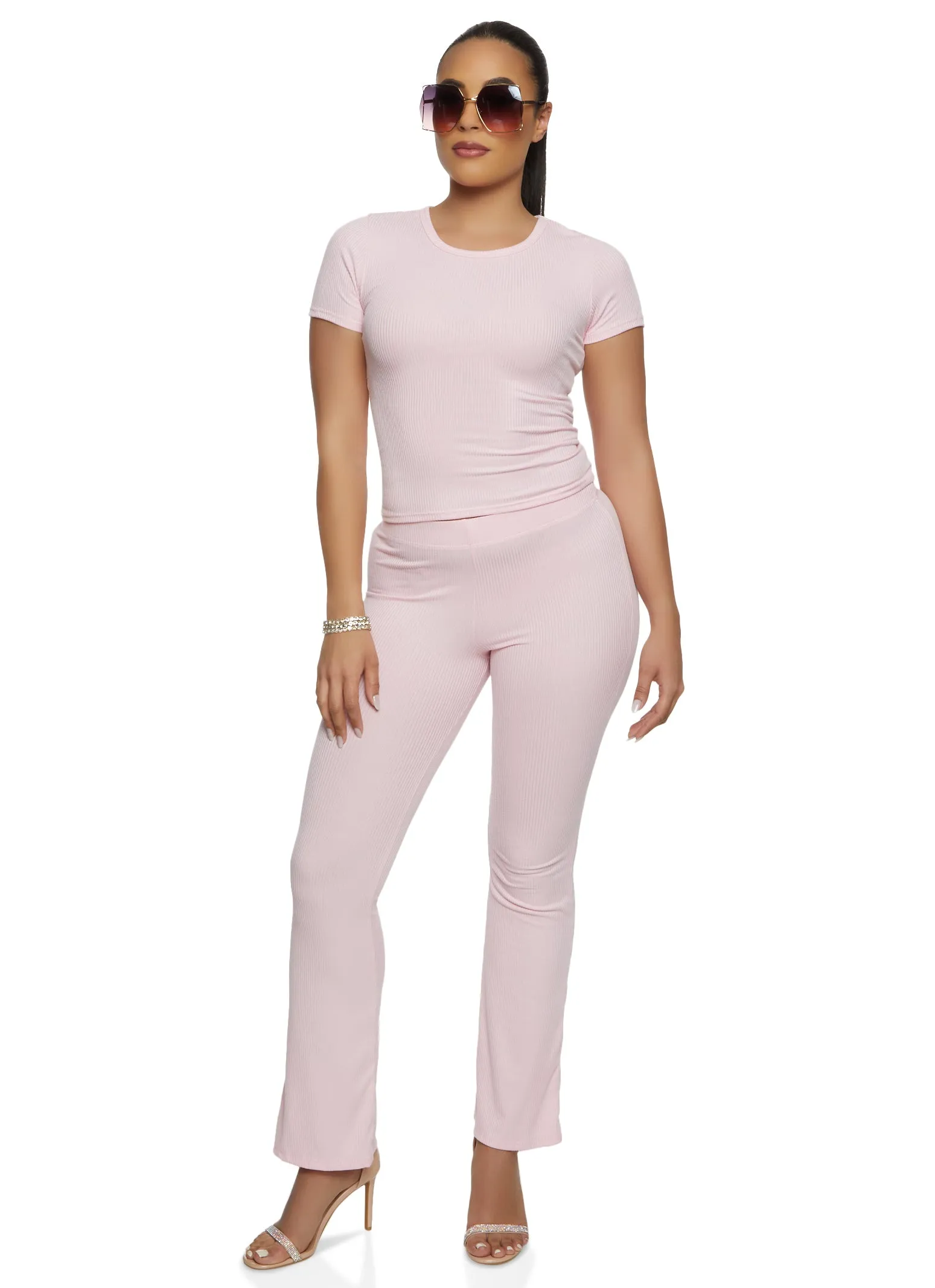 Ribbed Knit Short Sleeve Top sold by Rainbow product image thumbnail 2