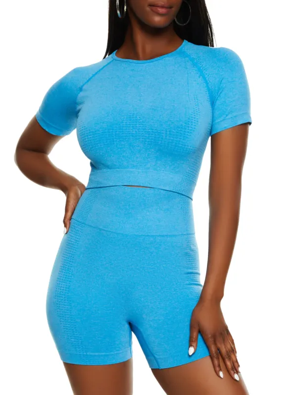 Seamless Crew Neck Crop Top sold by Rainbow