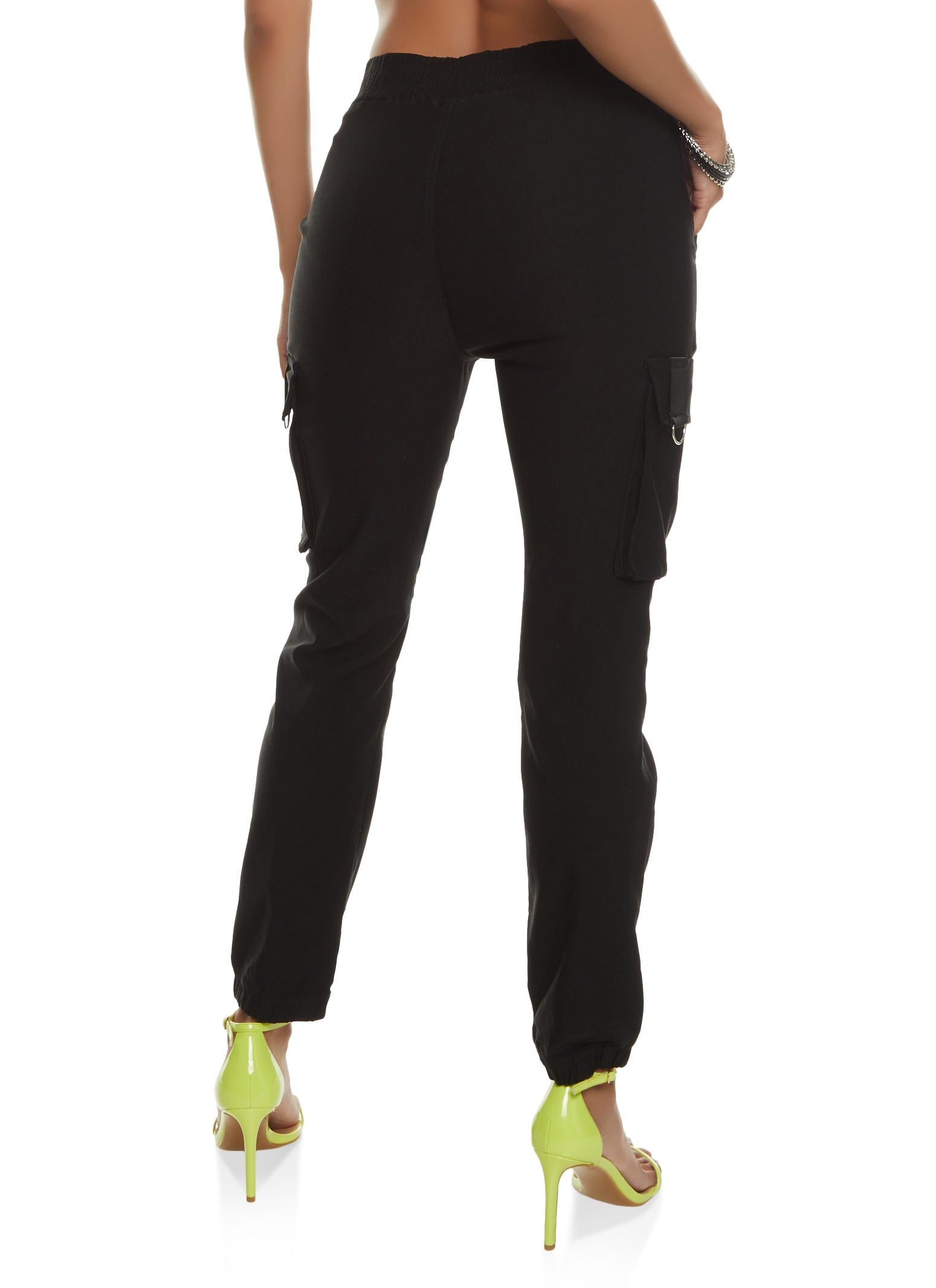 Solid Buckle Detail Cargo Joggers sold by Rainbow product image thumbnail 3