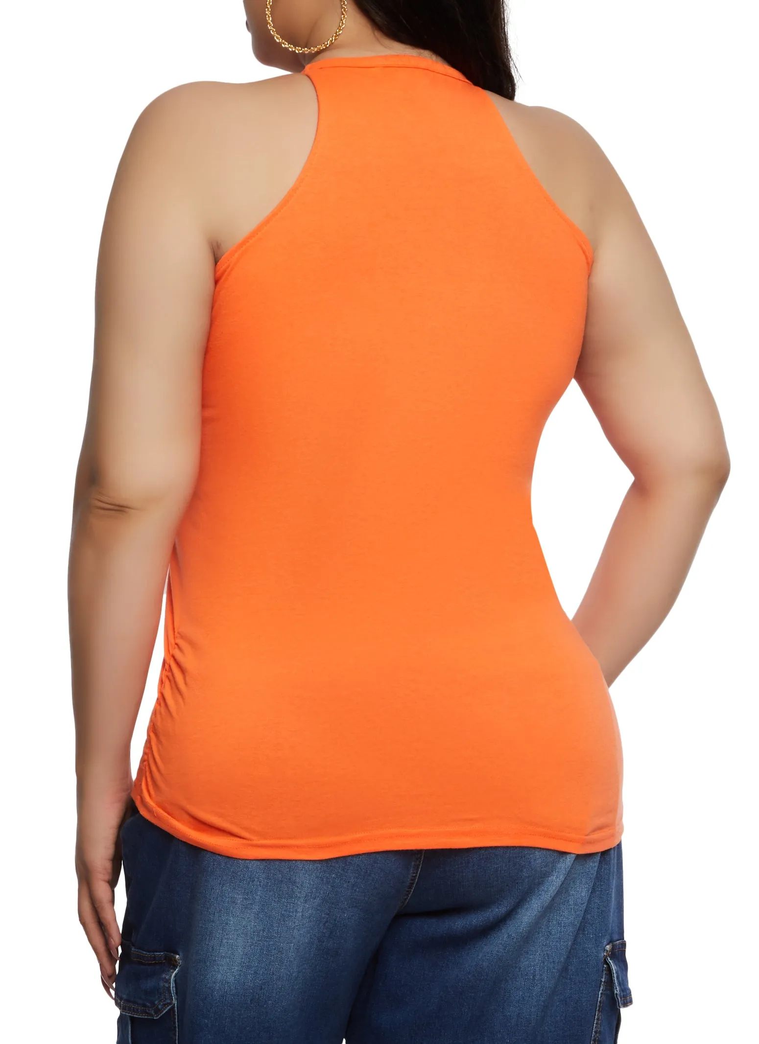 Plus Size High Neck Ruched Tank Top sold by Rainbow product image thumbnail 3