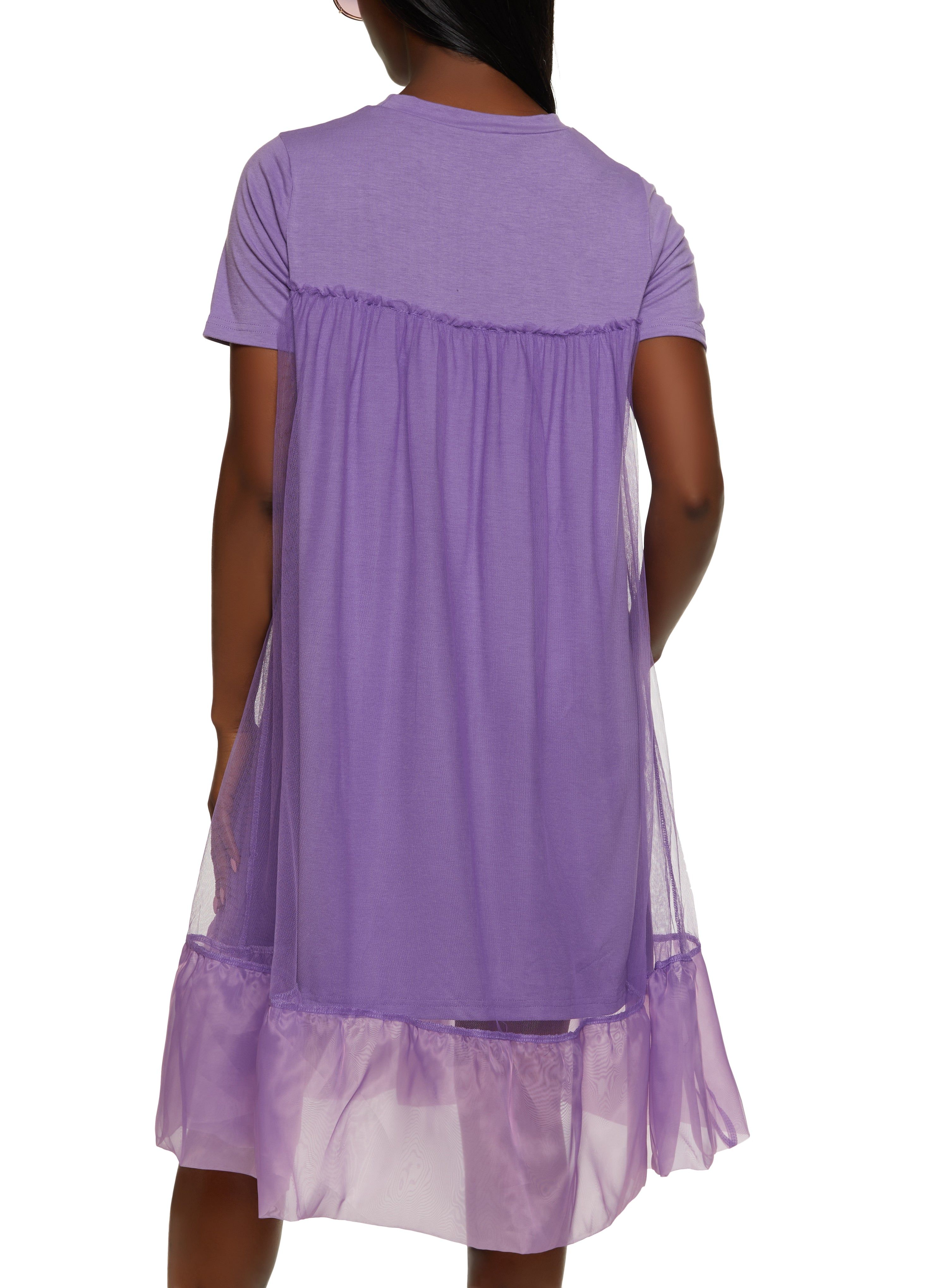 Organza Hem Tulle Midi Shift Dress sold by Rainbow product image thumbnail 3
