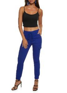 Drawstring Twill Joggers sold by Rainbow