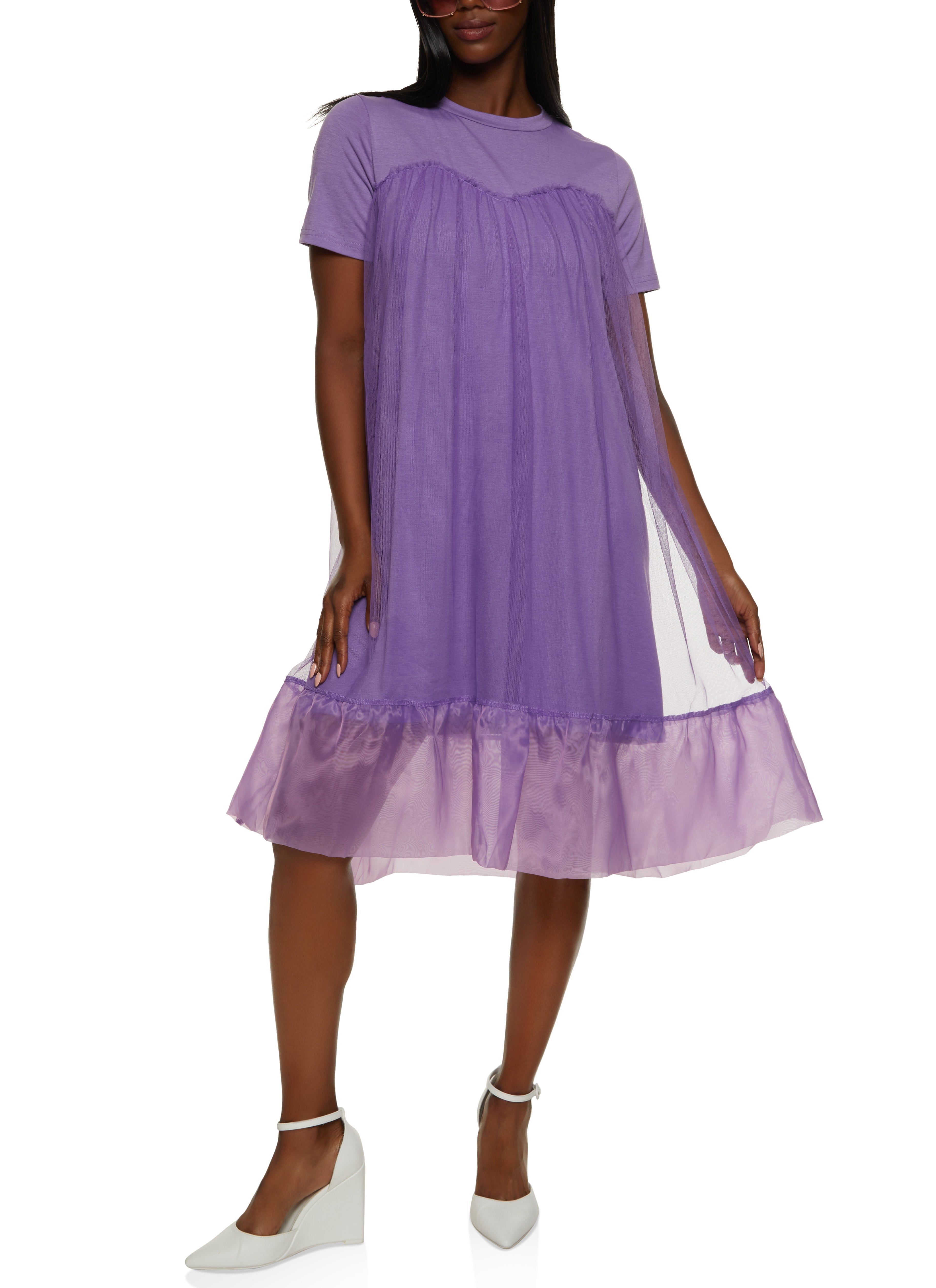 Organza Hem Tulle Midi Shift Dress sold by Rainbow product image thumbnail 2