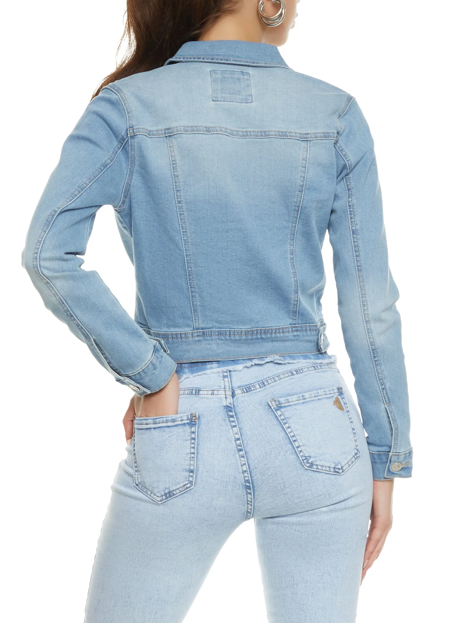 WAX Basic Stone Wash Denim Jacket sold by Rainbow product image thumbnail 3