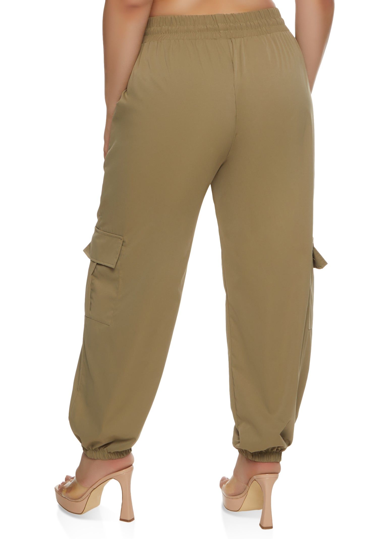 Plus Size High Waist Cargo Pocket Joggers sold by Rainbow product image thumbnail 2