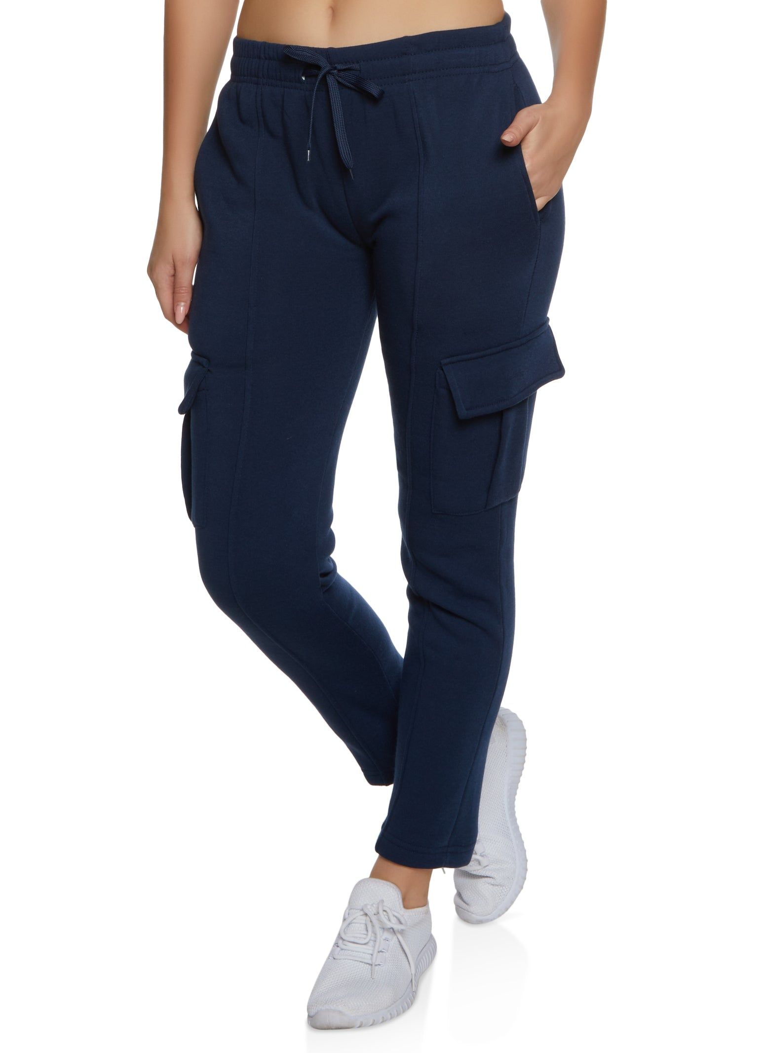 Solid Cargo Pocket Pintuck Joggers sold by Rainbow