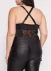Plus Size Floral Lace Detail Bustier Bodysuit sold by Rainbow
