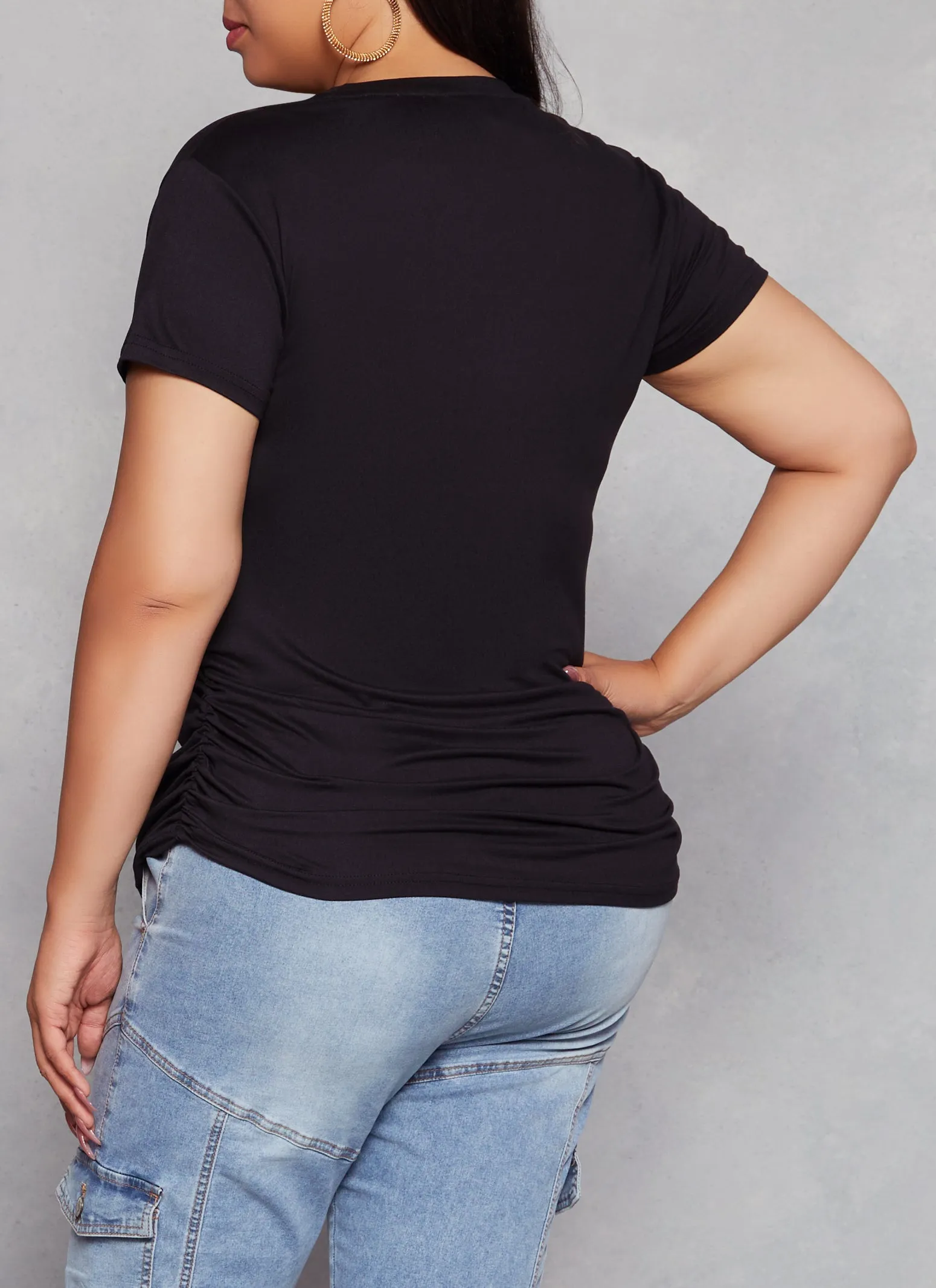 Plus Size Be Real Not Perfect Foil Screen Graphic Tee sold by Rainbow product image thumbnail 3