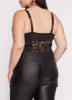 Plus Size Floral Lace Detail Bustier Bodysuit sold by Rainbow