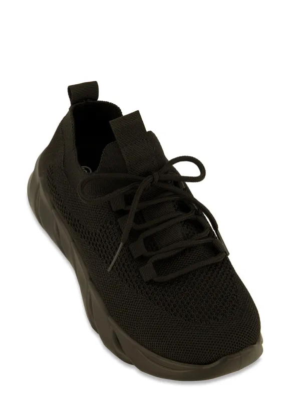Textured Knit Slip On Platform Sneakers sold by Rainbow