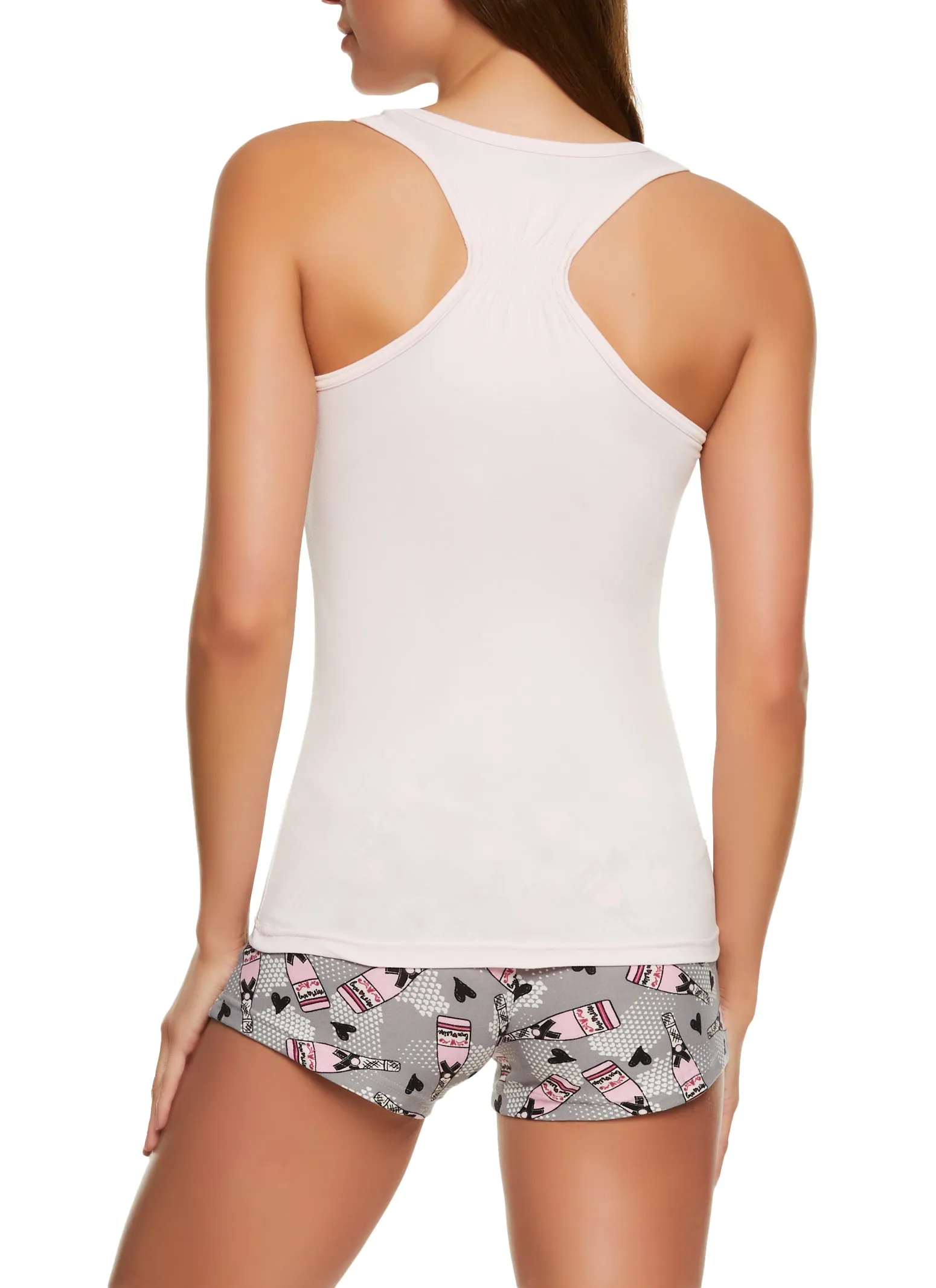 Soft Knit They Whine I Wine Pajama Tank Top and Shorts sold by Rainbow product image thumbnail 3