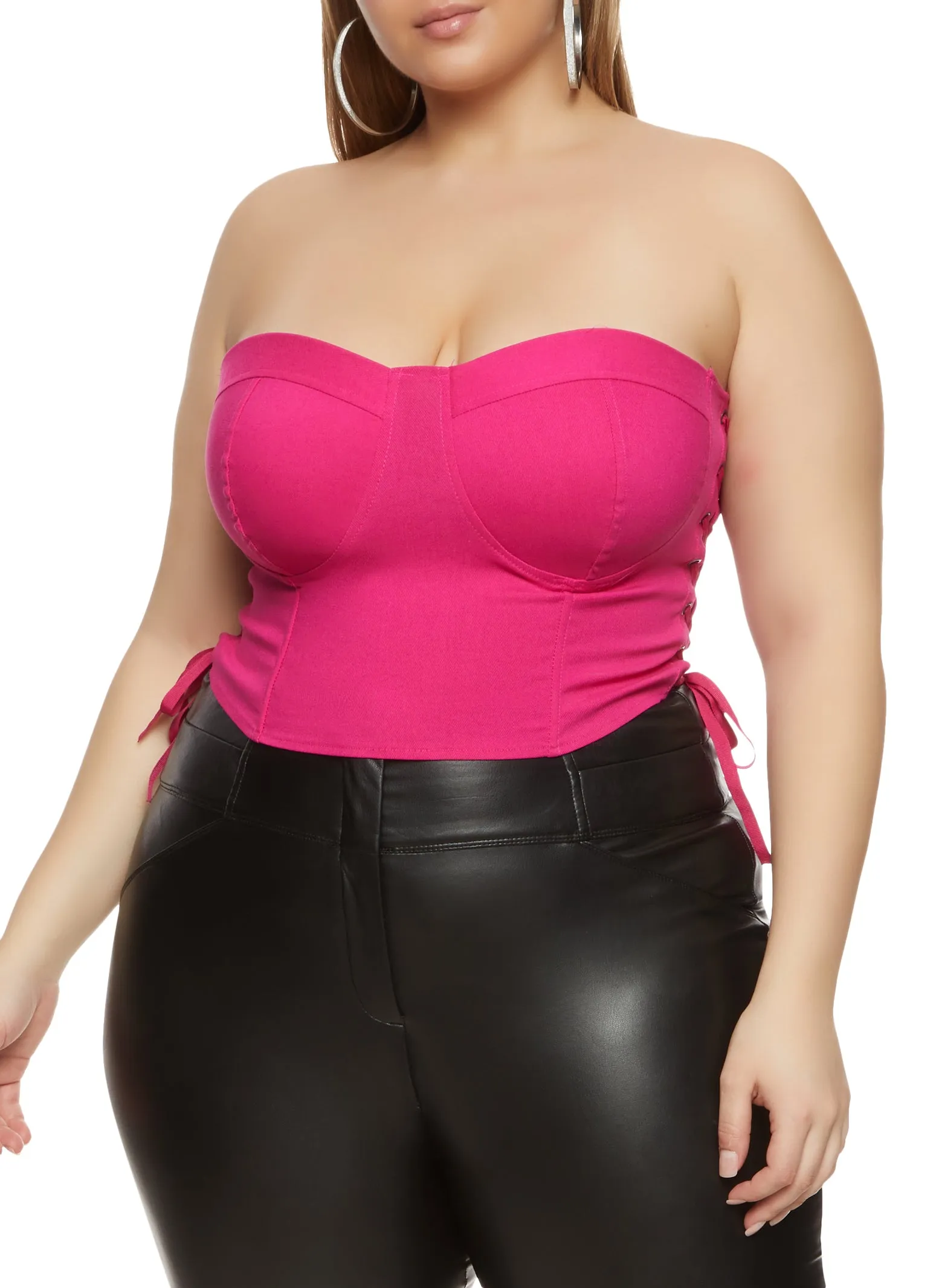 Plus Size Side Lace Up Bustier Top sold by Rainbow product image thumbnail 2