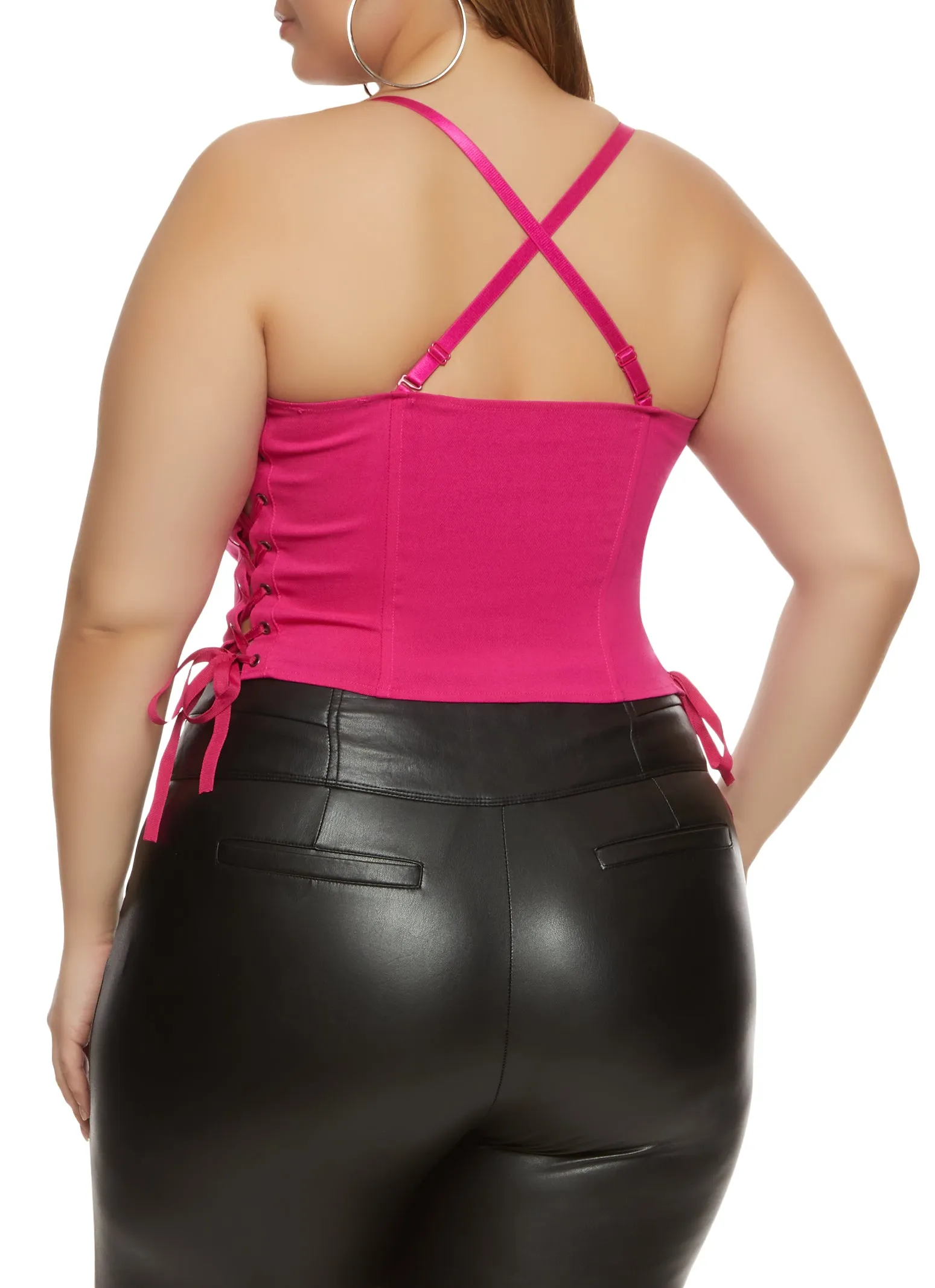 Plus Size Side Lace Up Bustier Top sold by Rainbow product image thumbnail 3