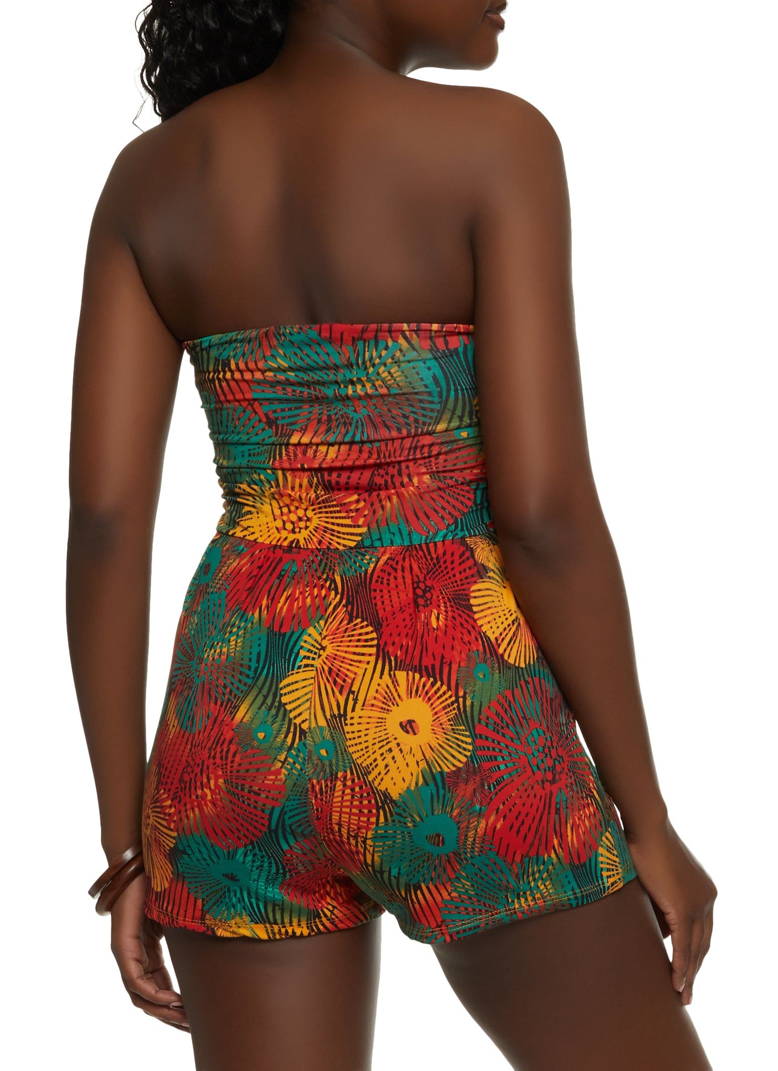 Floral Print Tube Romper sold by Rainbow product image thumbnail 2