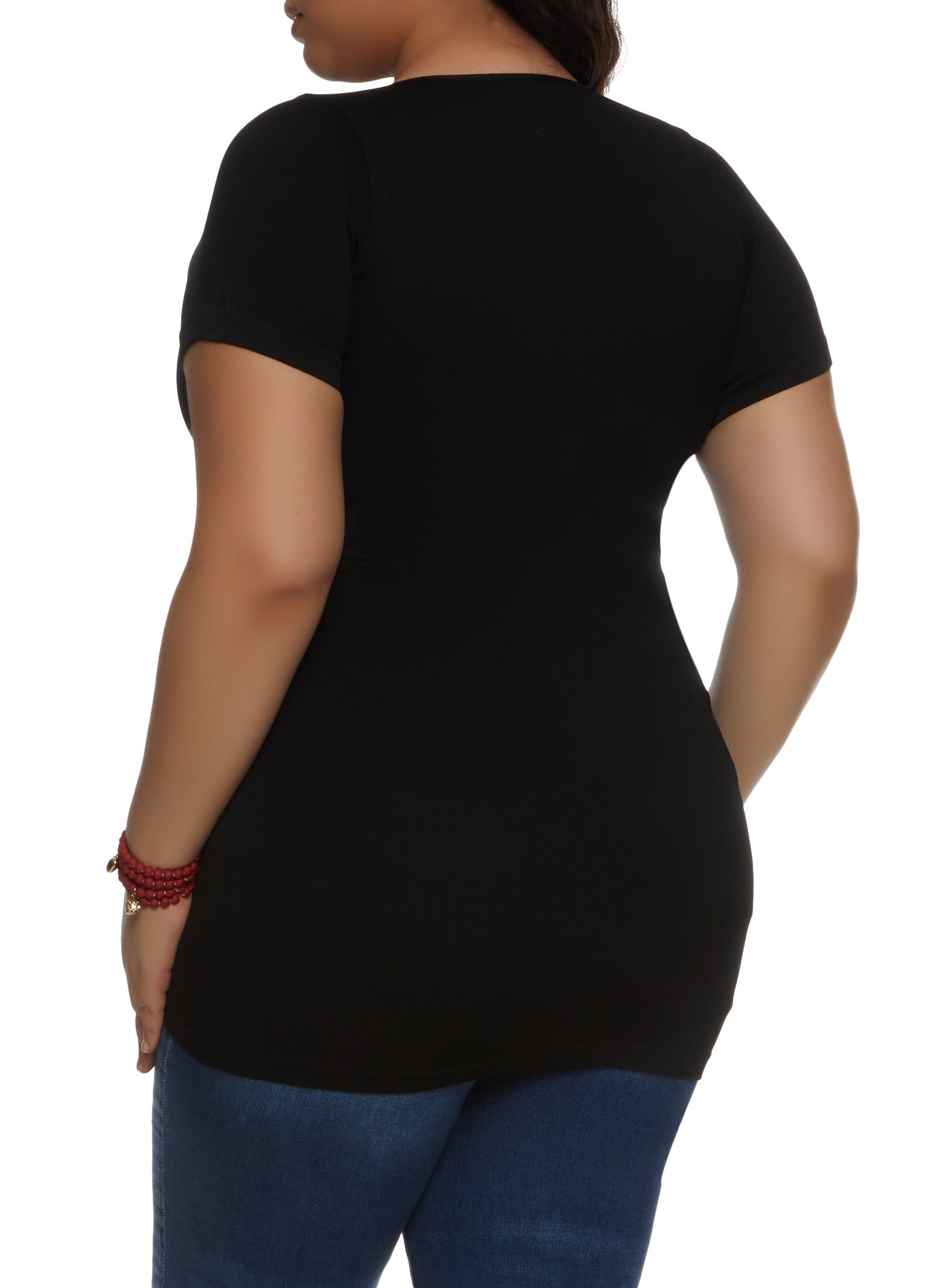 Plus Size Seamless Short Sleeve Crew Neck Tee sold by Rainbow product image thumbnail 2