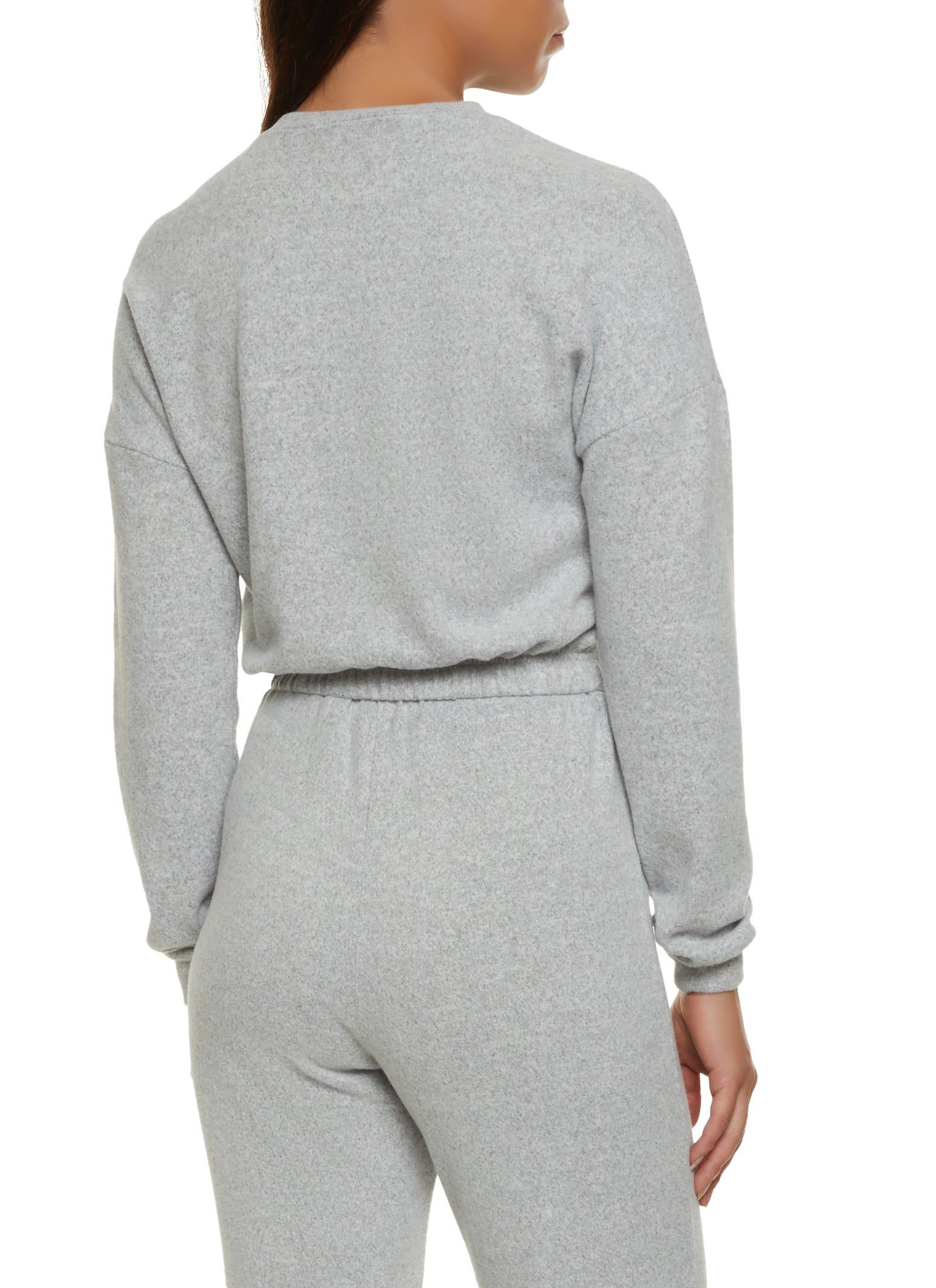 Fleece Drawstring Hem Pullover Sweatshirt sold by Rainbow product image thumbnail 3