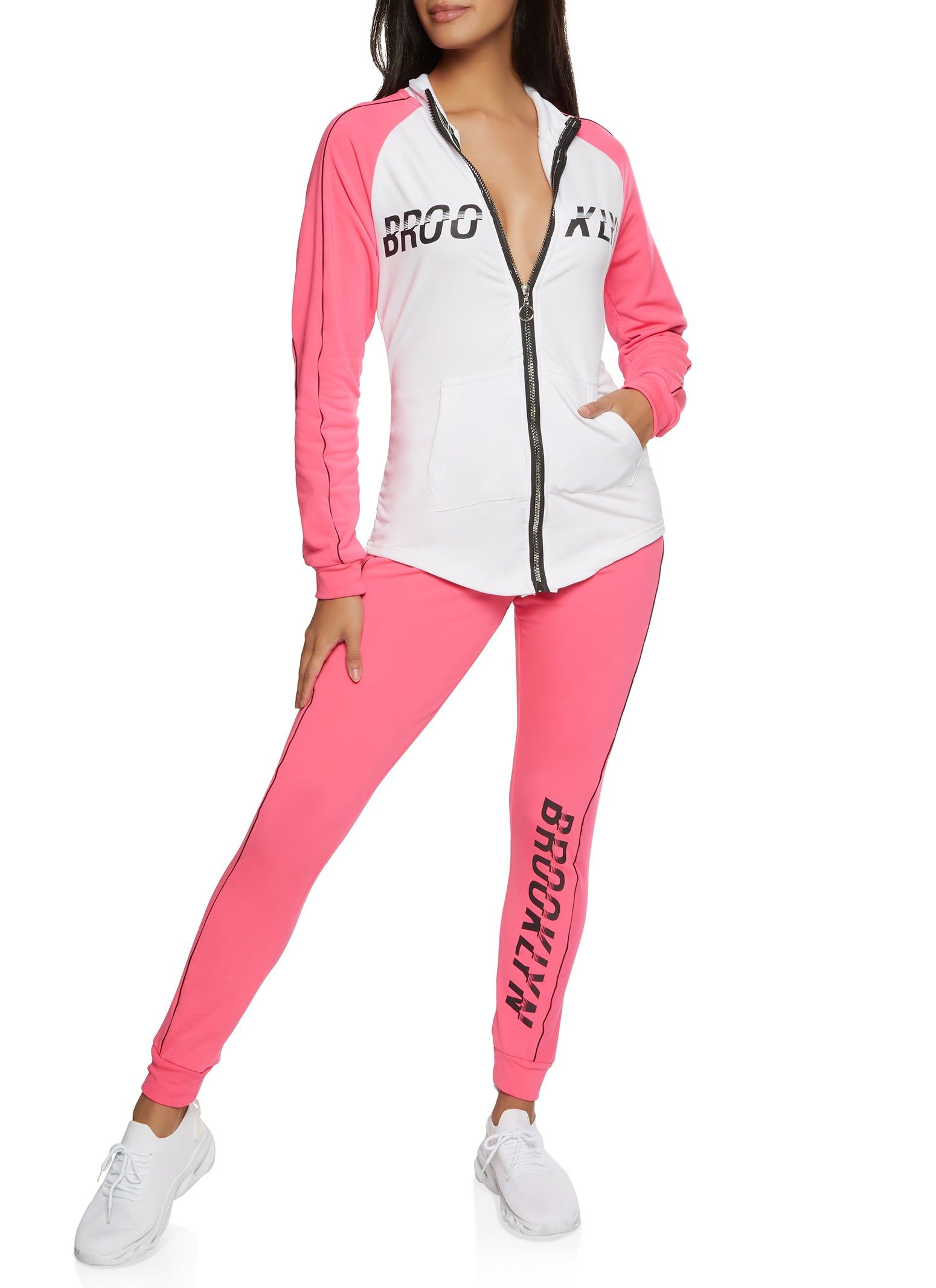 Brooklyn Color Block Zip Front Track Jacket sold by Rainbow product image thumbnail 2