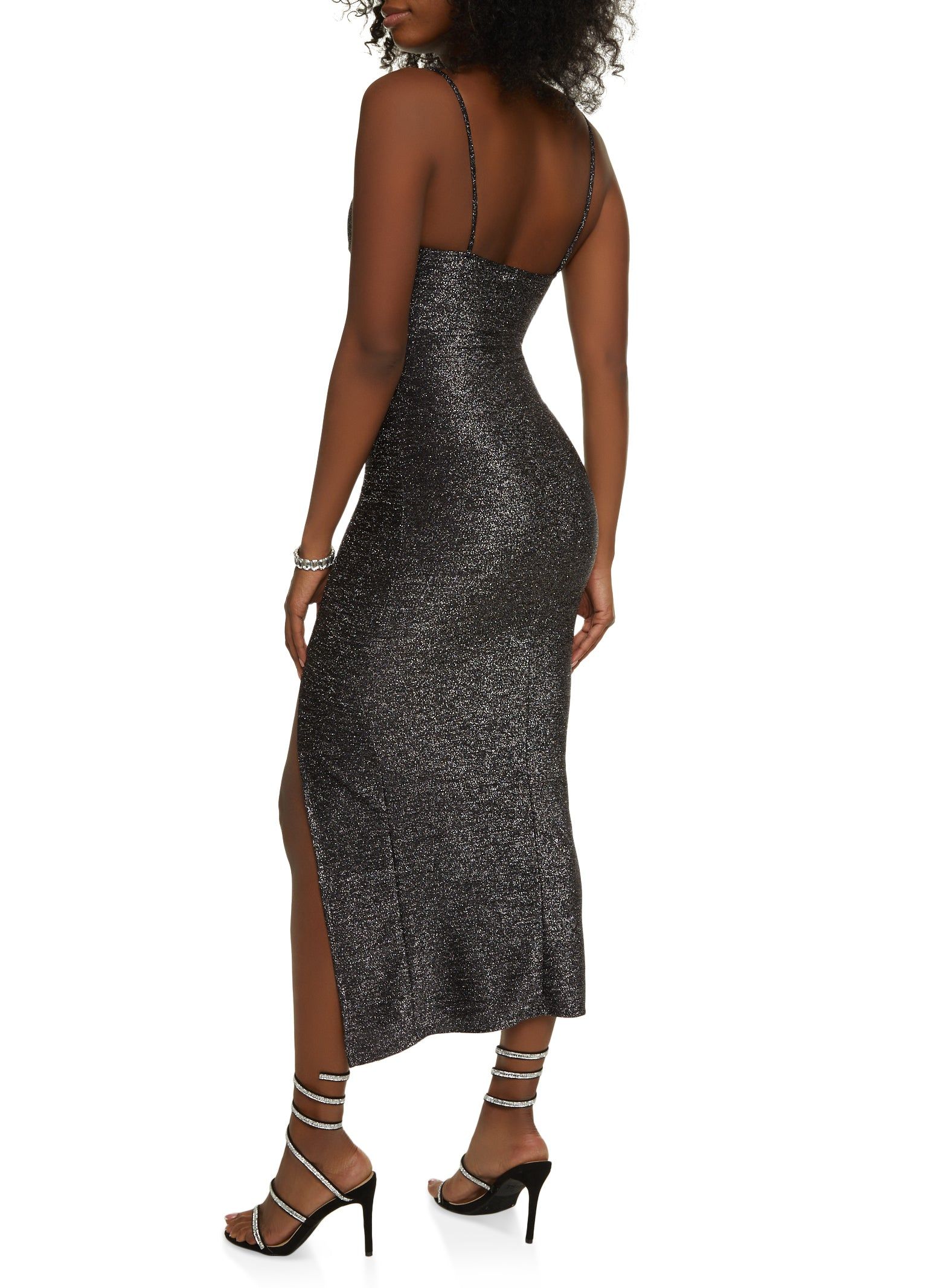 Lurex Split Hem Cami Maxi Dress sold by Rainbow product image thumbnail 3