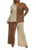 Plus Size Plisse Color Block Button Front Shirt sold by Rainbow