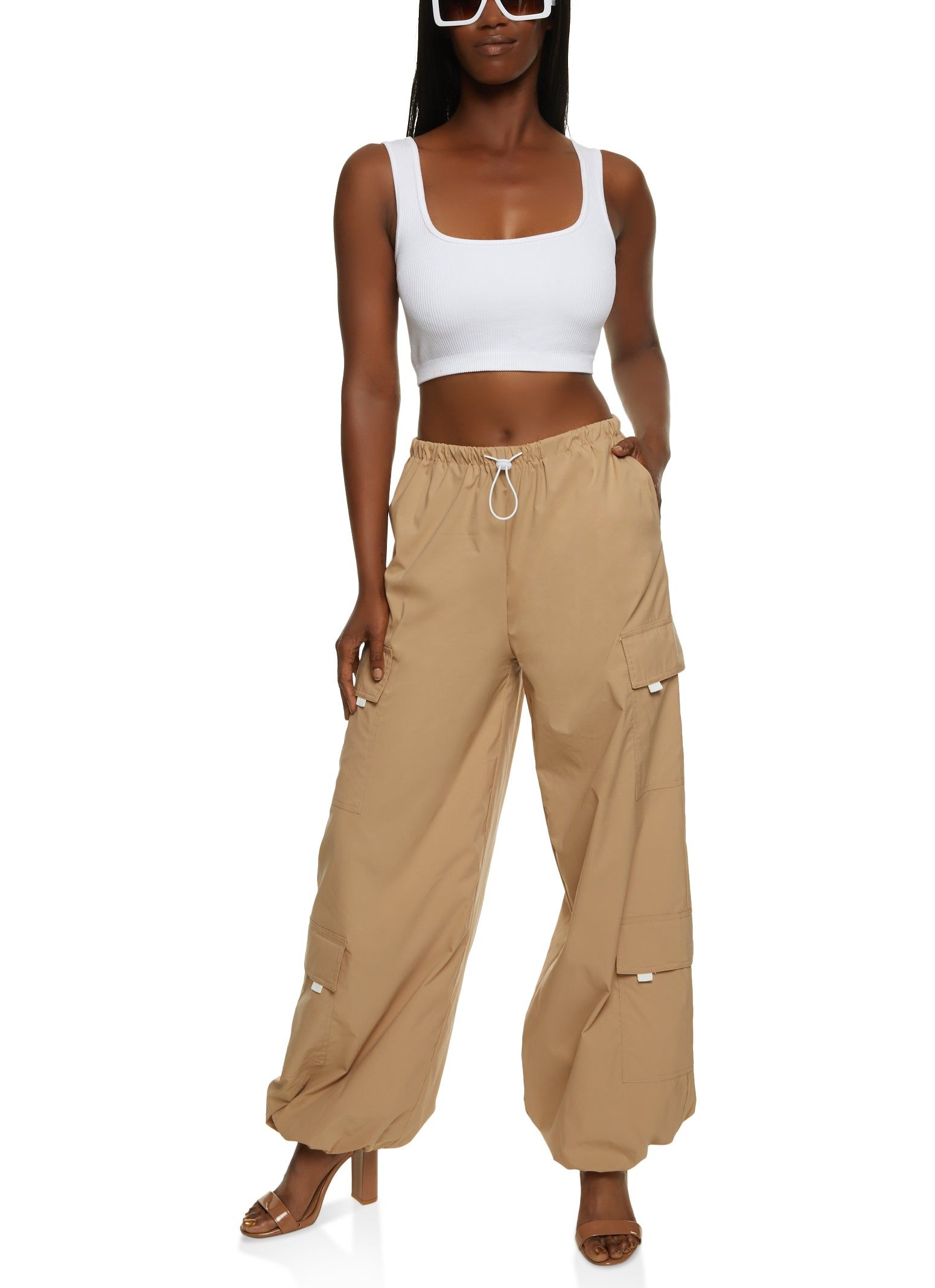 Toggle Drawstring Waist Parachute Pants sold by Rainbow product image thumbnail 2