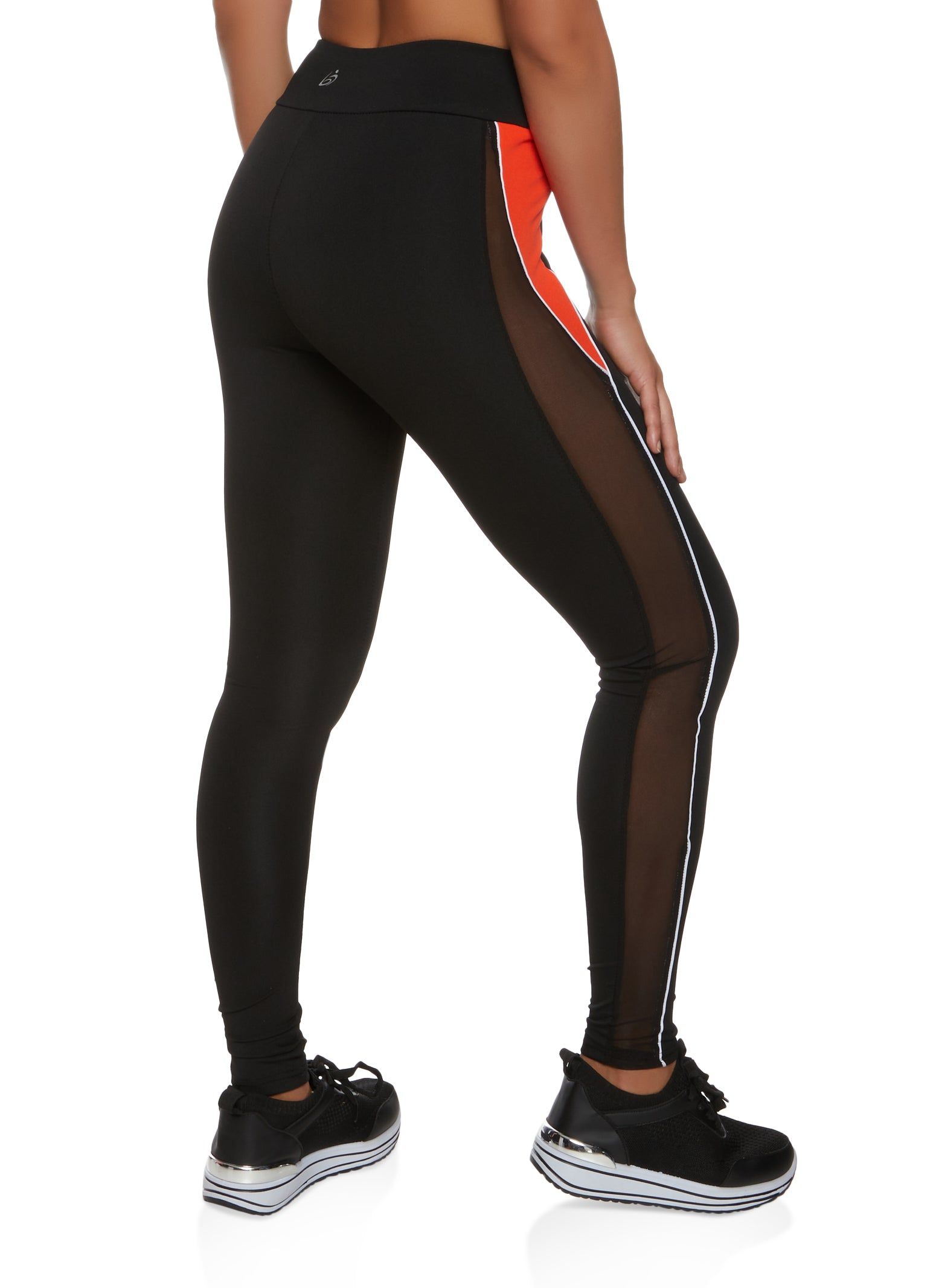 Contrast Piping Mesh Detail Leggings sold by Rainbow product image thumbnail 2