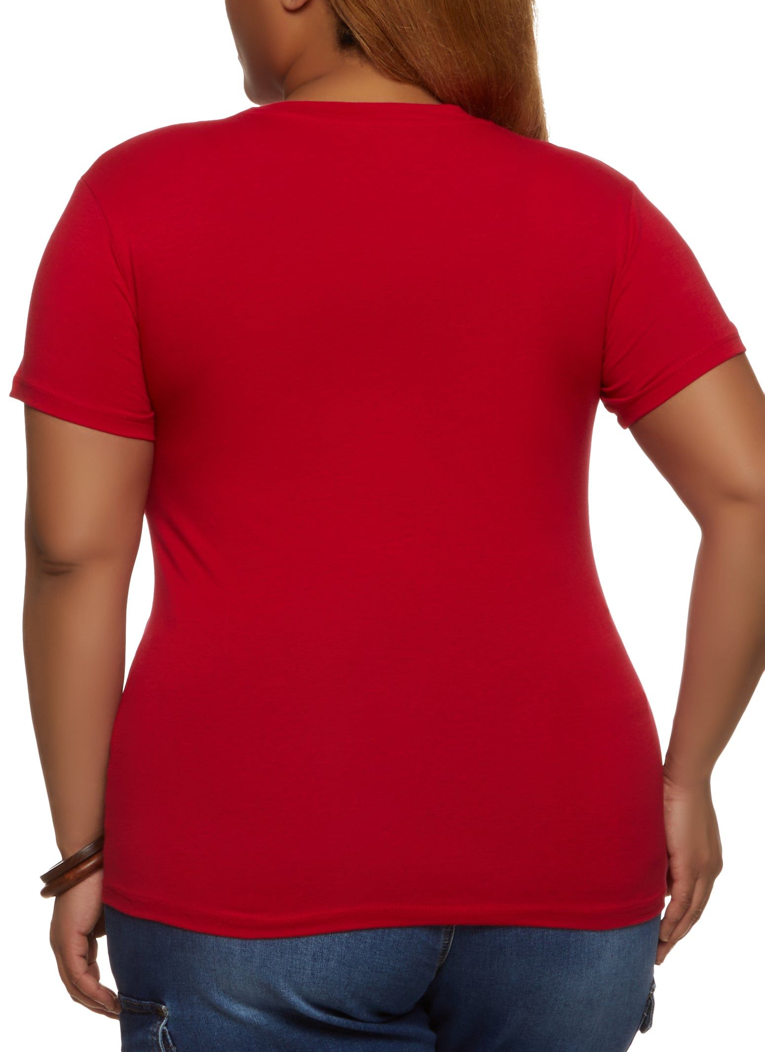 Plus Size Short Sleeve Crew Neck Tee sold by Rainbow product image thumbnail 2