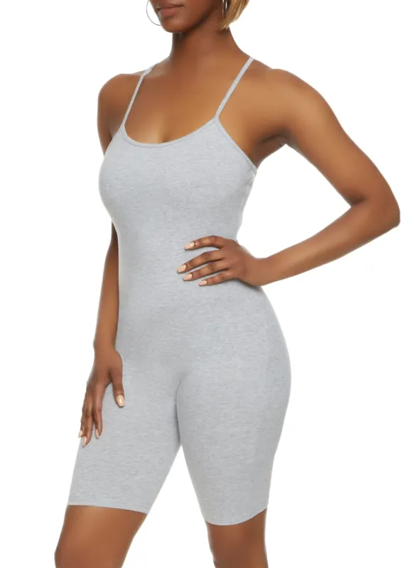 Daisy Criss Cross Back Biker Romper sold by Rainbow