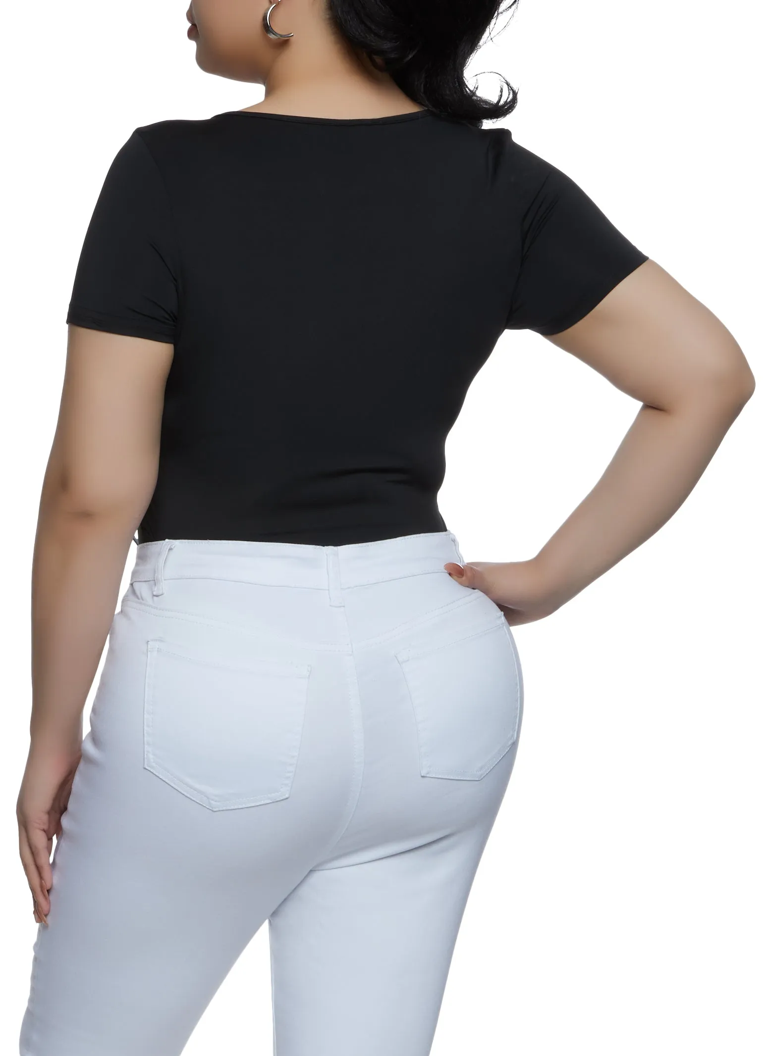 Plus Size Daisy Scoop Neck Bodysuit sold by Rainbow product image thumbnail 3