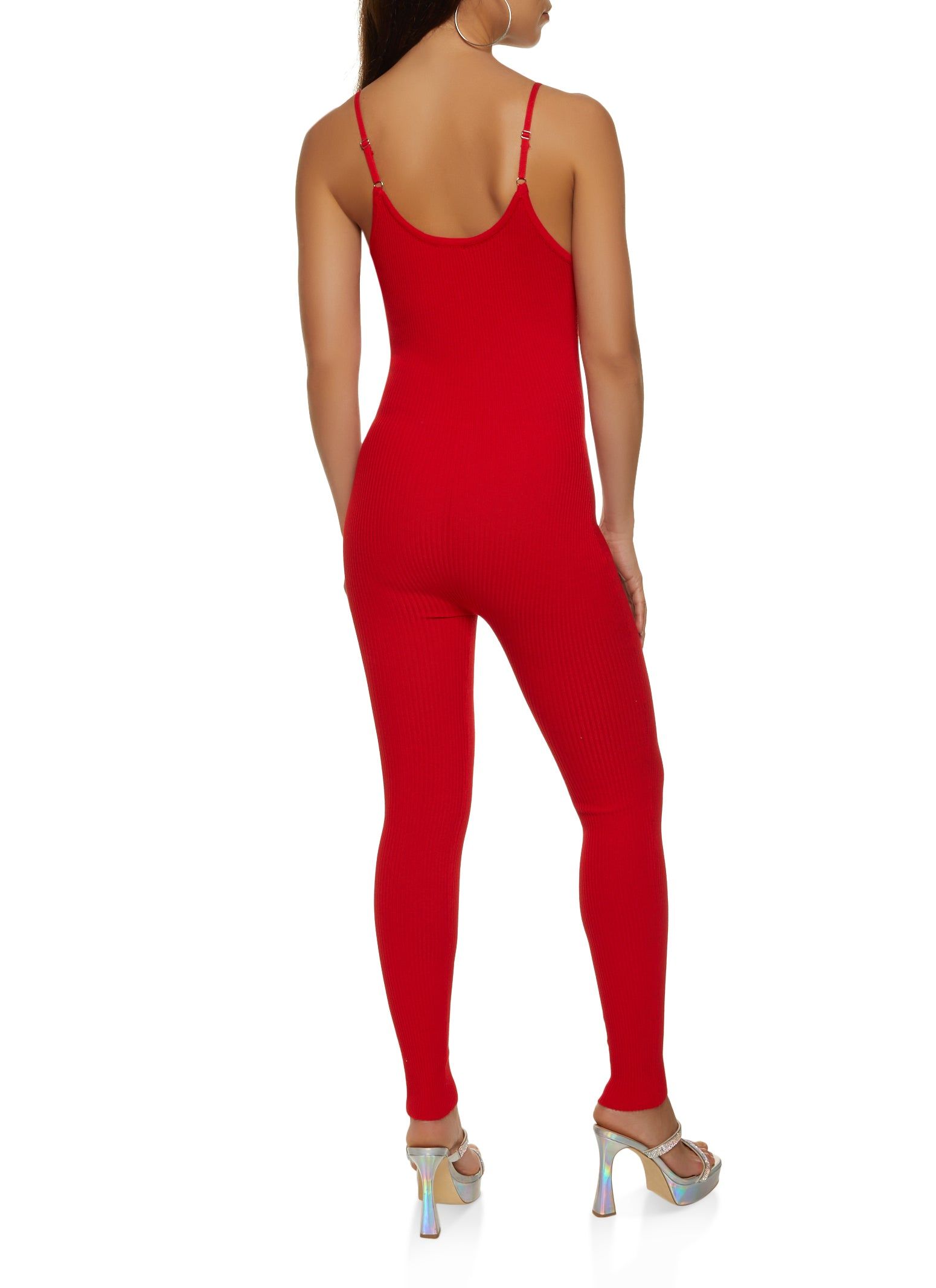 Ribbed Rhinestone Lace Up Jumpsuit sold by Rainbow product image thumbnail 2