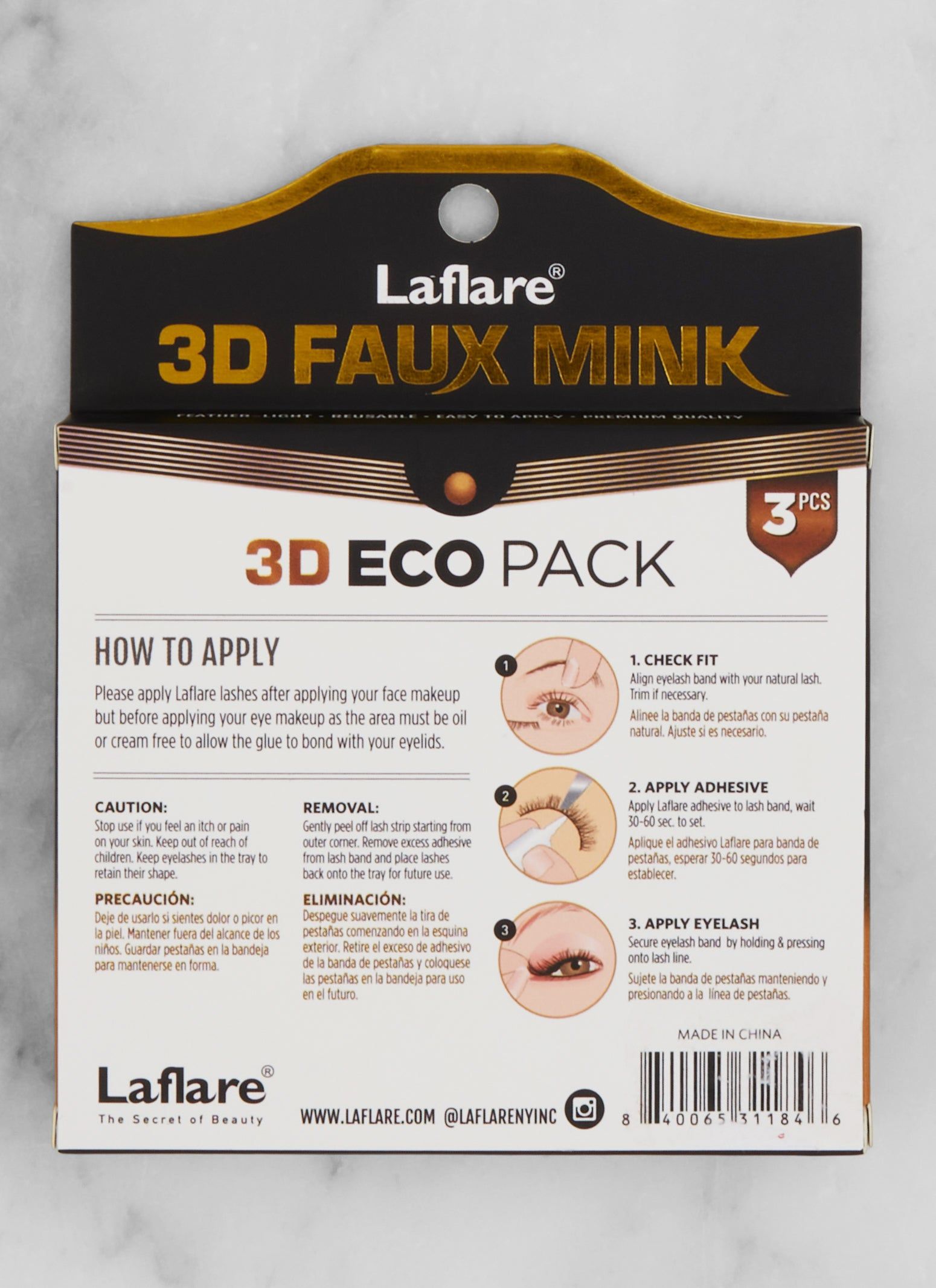 3D Faux Mink Lashes 3 Pack sold by Rainbow product image thumbnail 3