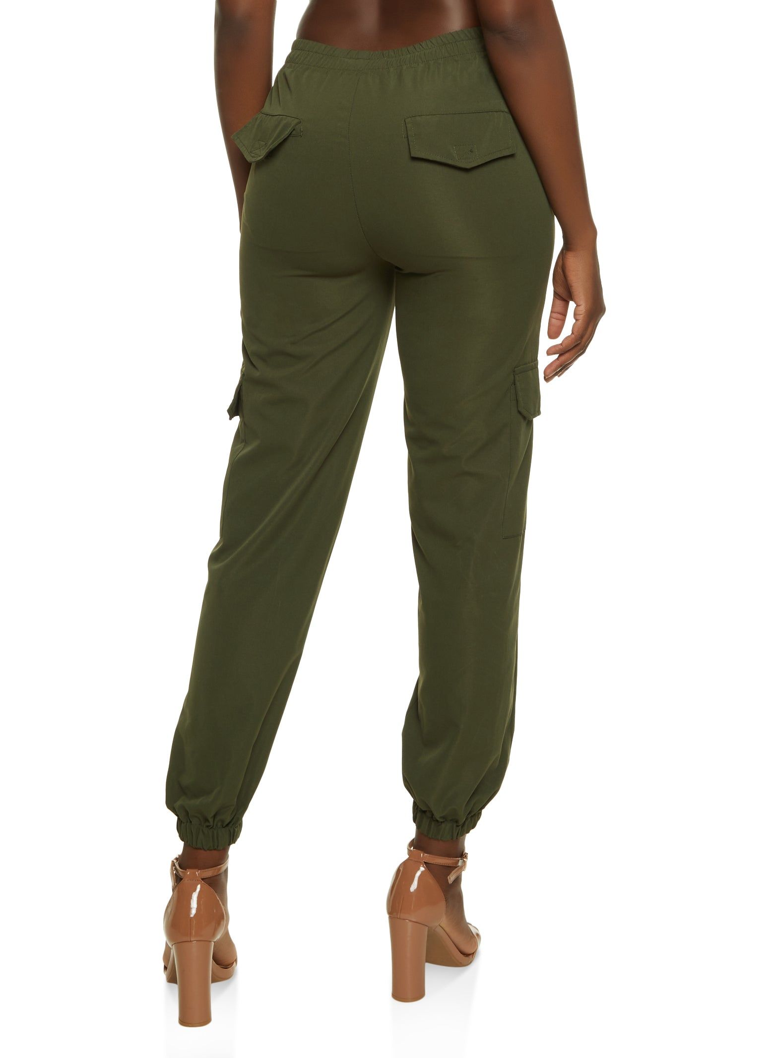Poplin High Waist Cargo Joggers sold by Rainbow product image thumbnail 3