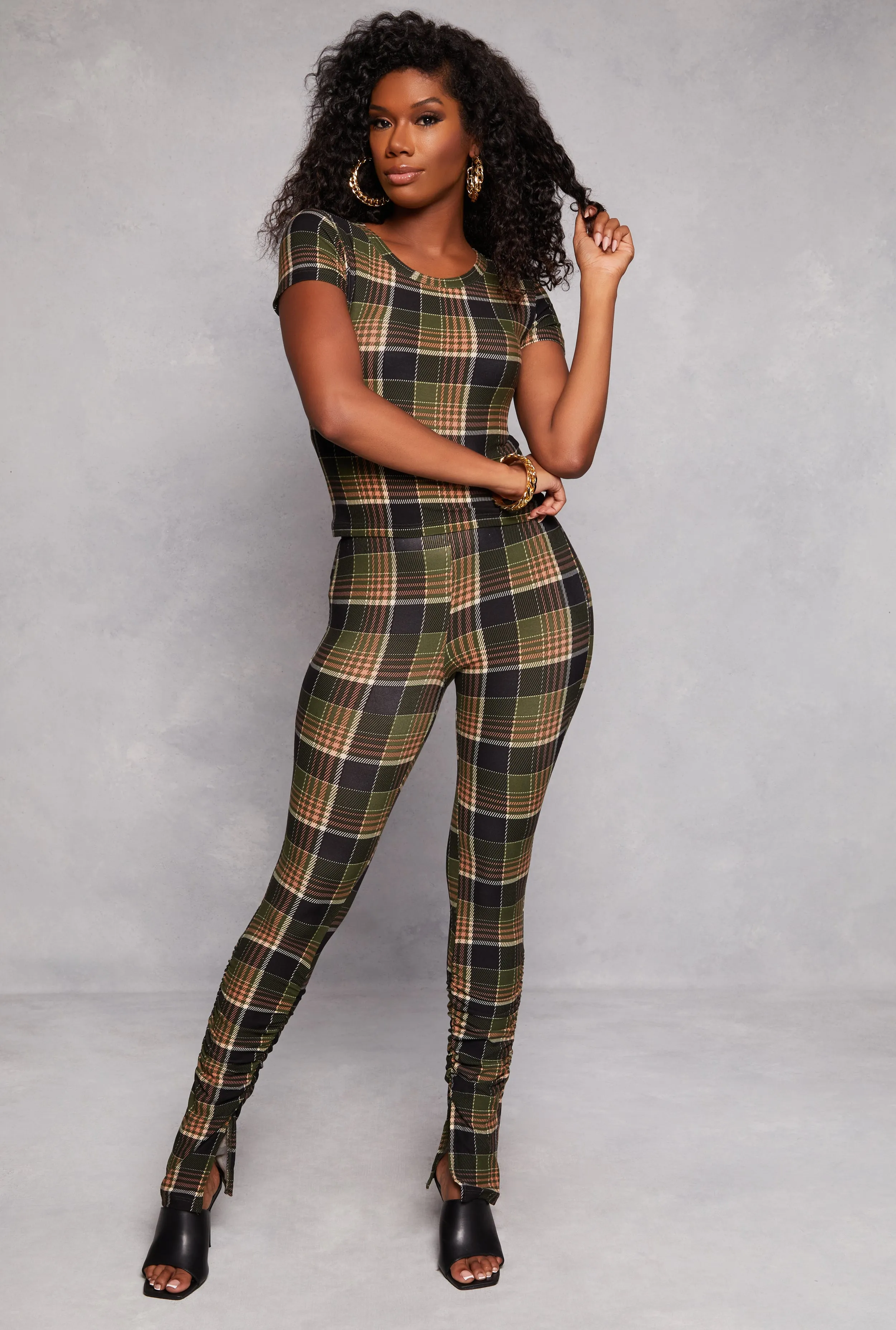 Printed High Waist Ruched Leggings sold by Rainbow