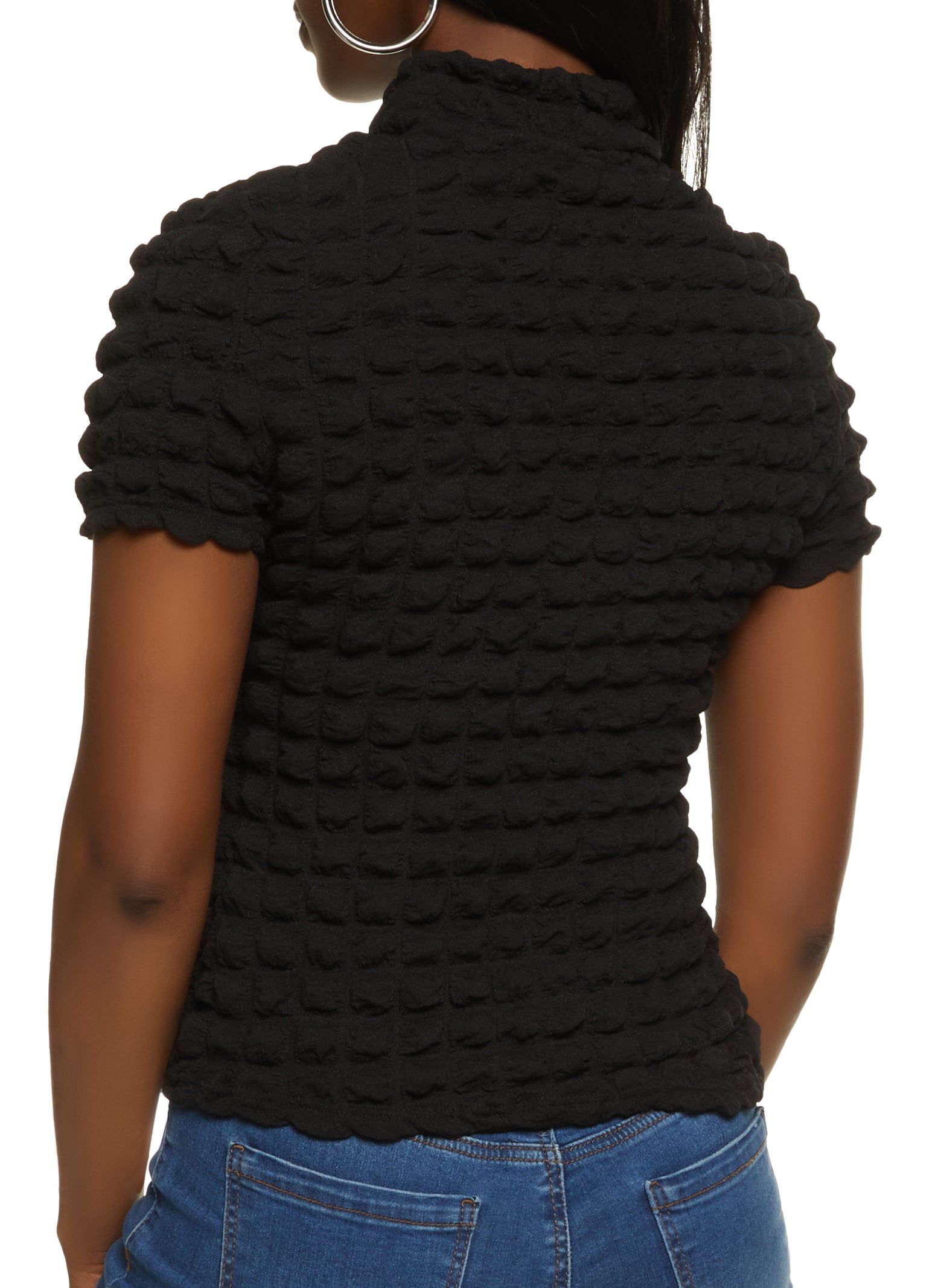 Bubble Mock Neck Tee sold by Rainbow product image thumbnail 2