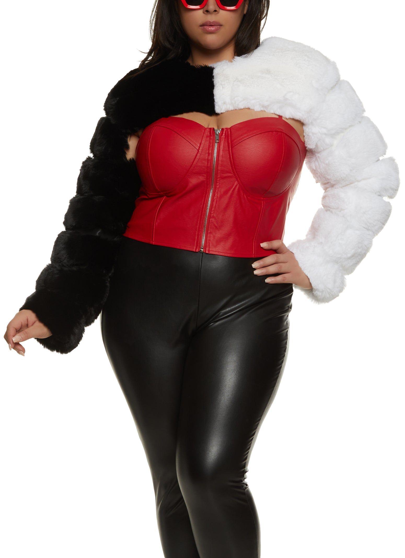 Plus Size Faux Fur Bolero Jacket sold by Rainbow