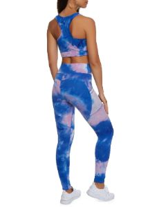 Tie Dye Active Sports Bra and Leggings Set sold by Rainbow