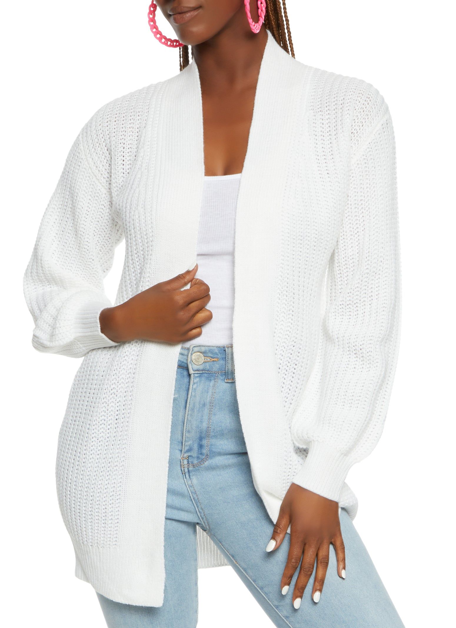 Open Front Cardigan Sweater sold by Rainbow