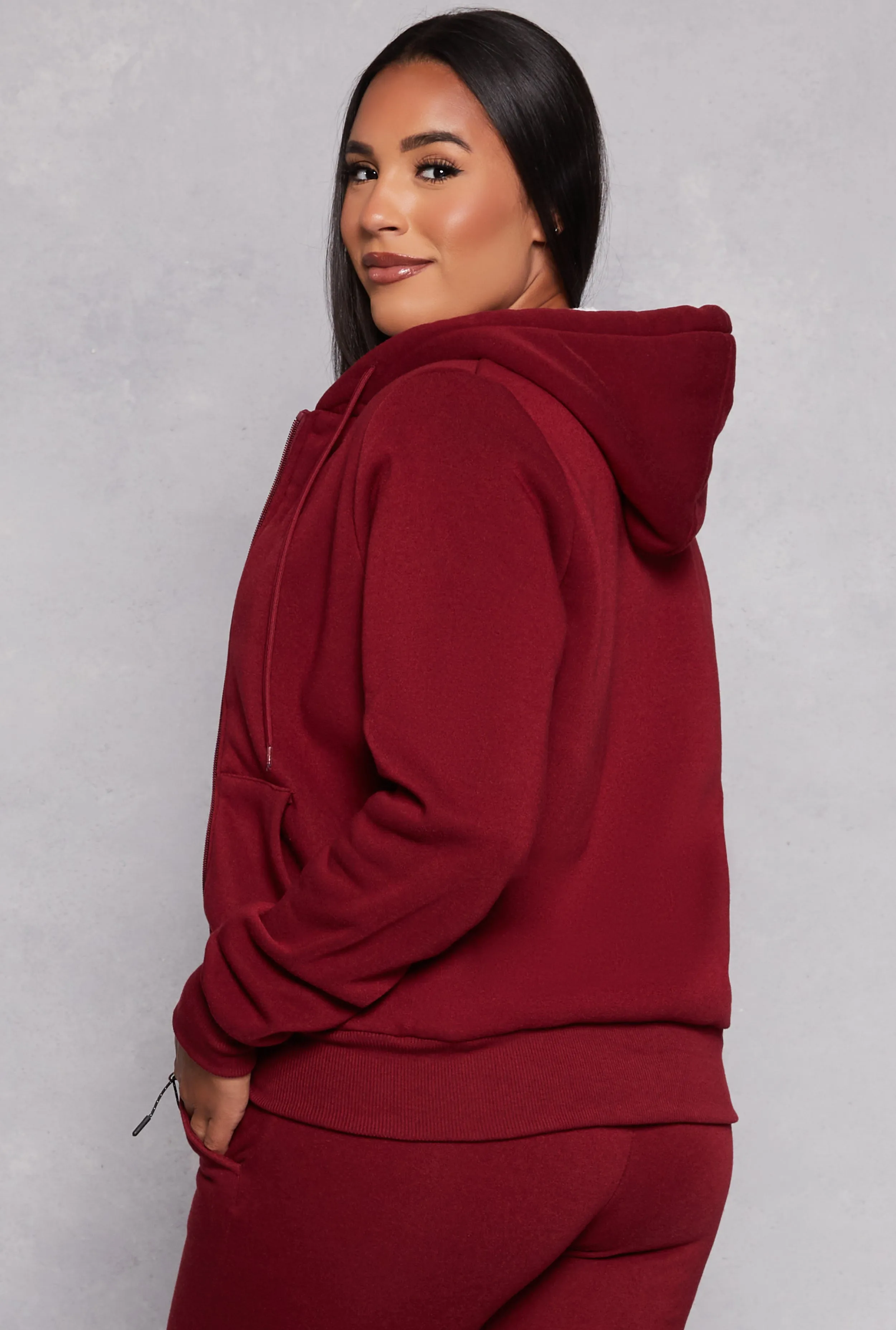 Zip Up Fleece Hoodie sold by Rainbow product image thumbnail 3