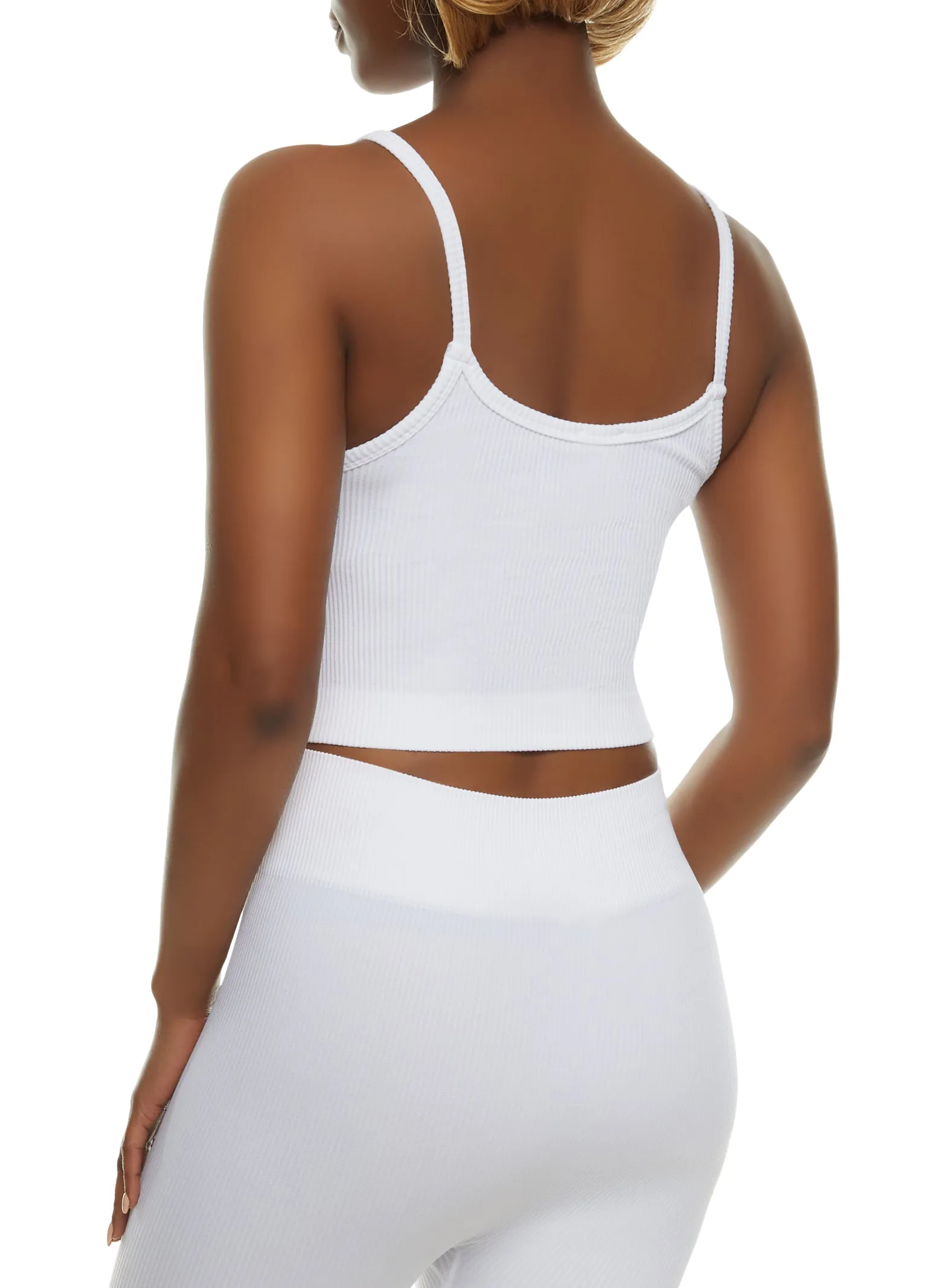 Ribbed Knit Seamless Sleeveless Crop Top sold by Rainbow product image thumbnail 3