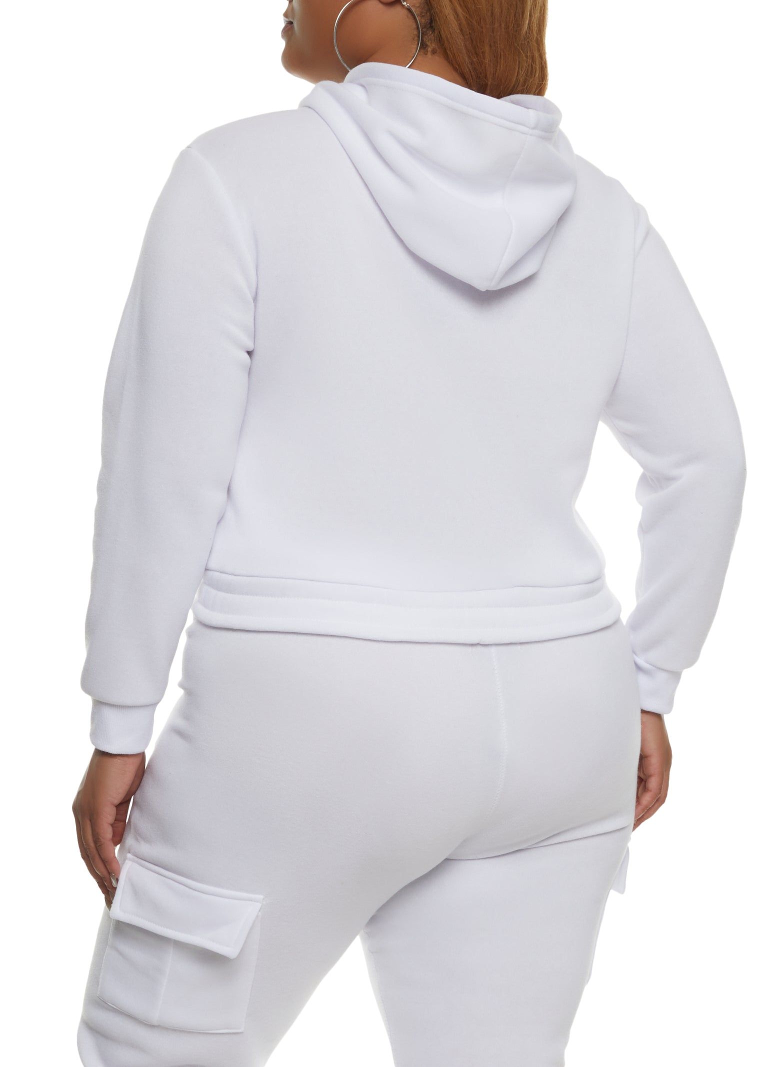 Plus Size Love Cropped Graphic Hoodie sold by Rainbow product image thumbnail 3