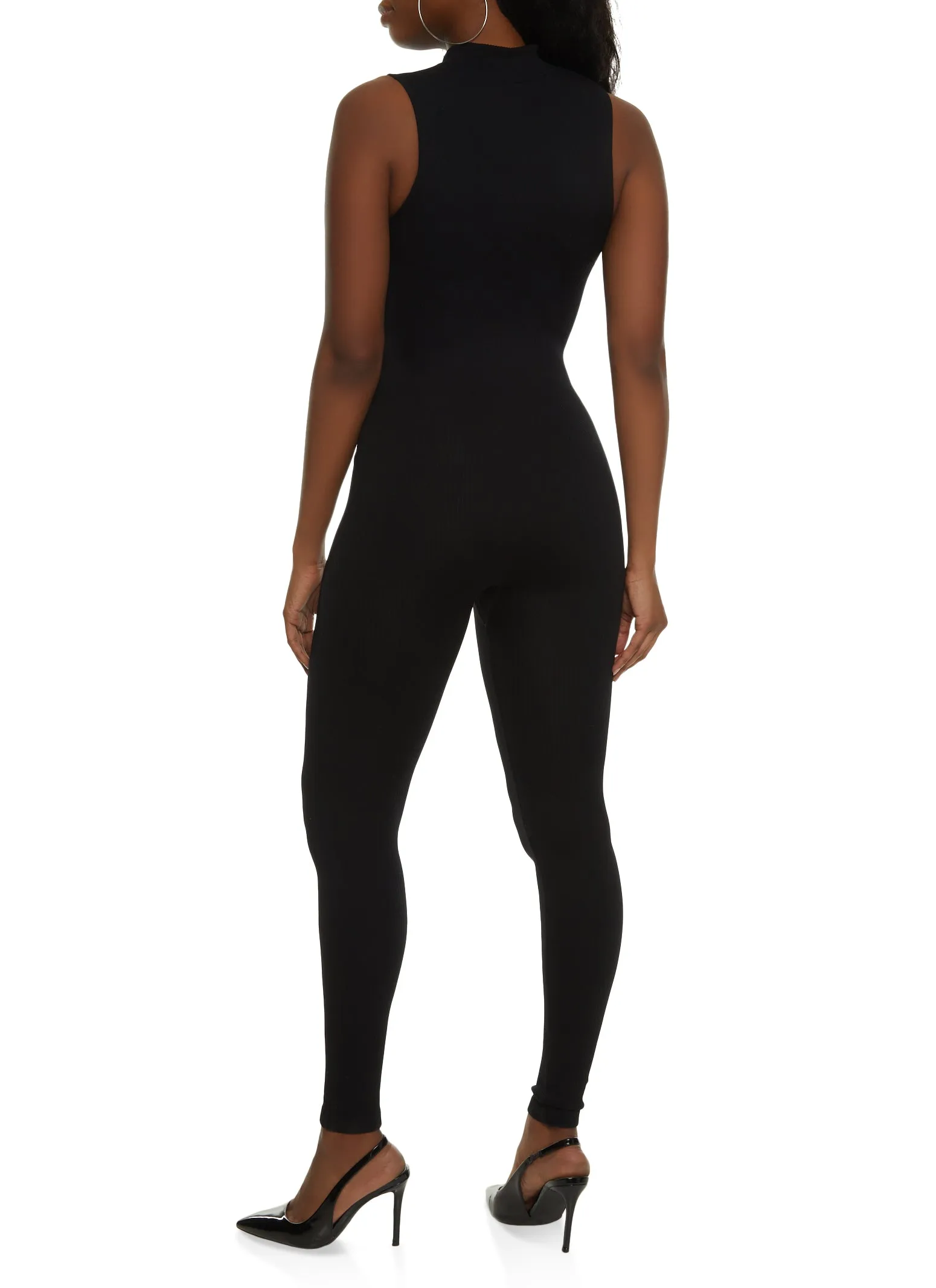 Mock Neck Zip Front Sleeveless Catsuit sold by Rainbow product image thumbnail 2